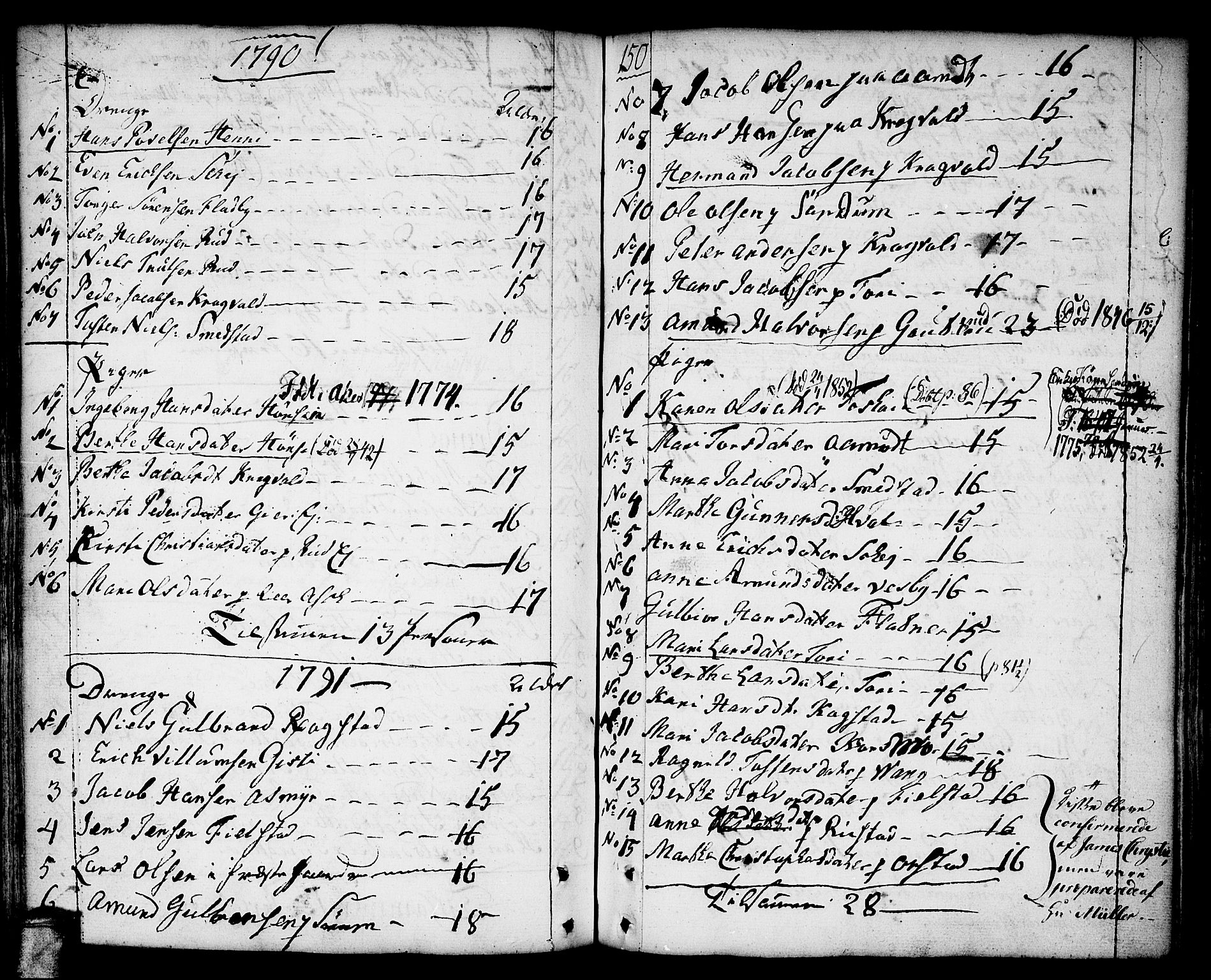 Gjerdrum prestekontor Kirkebøker, SAO/A-10412b/F/Fa/L0002: Parish register (official) no. I 2, 1737-1797, p. 150