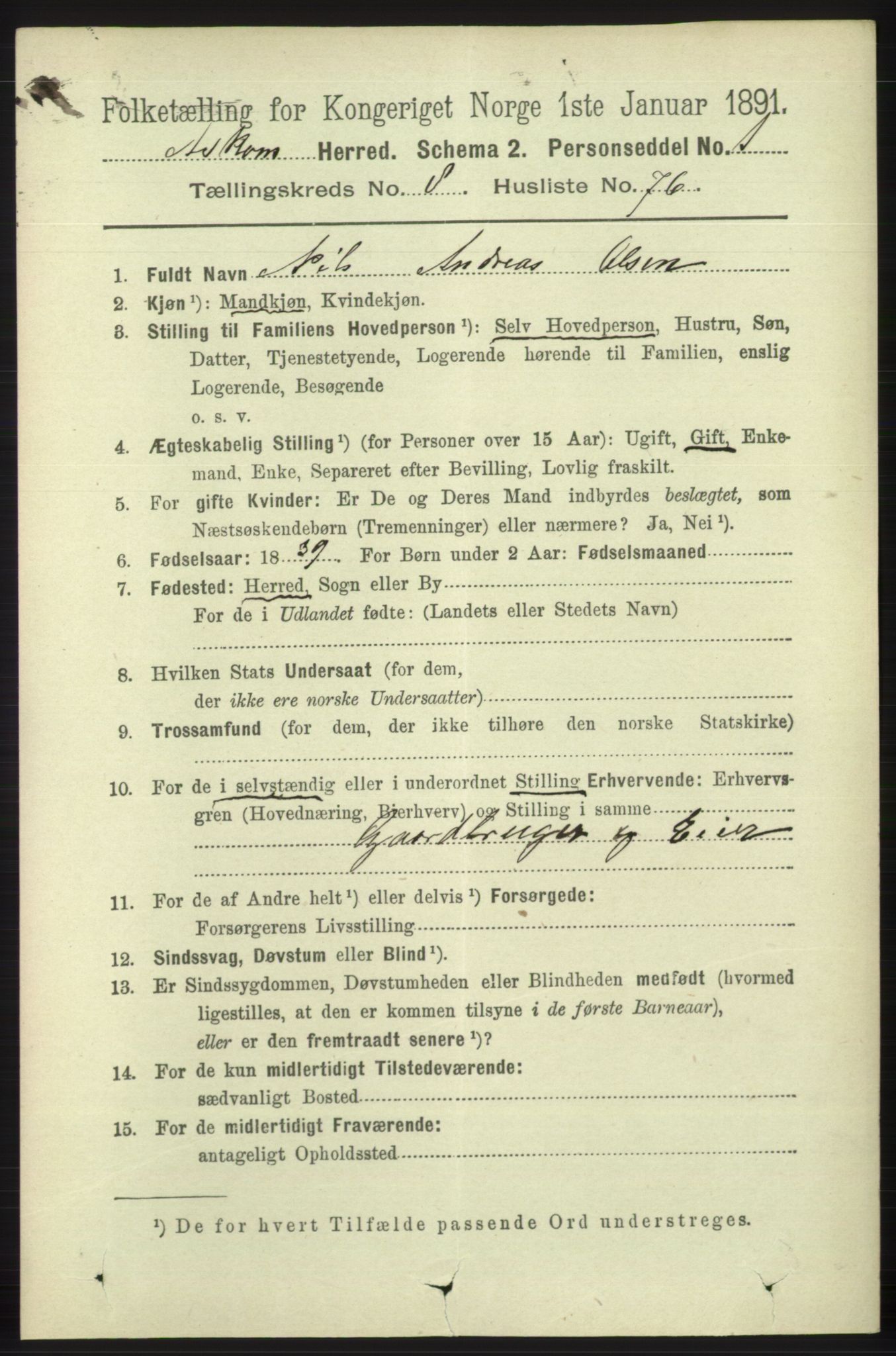 RA, 1891 census for 1247 Askøy, 1891, p. 5889