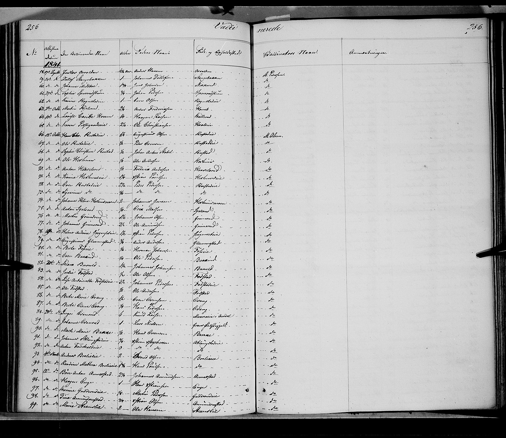 Østre Toten prestekontor, AV/SAH-PREST-104/H/Ha/Haa/L0002: Parish register (official) no. 2, 1840-1847, p. 256