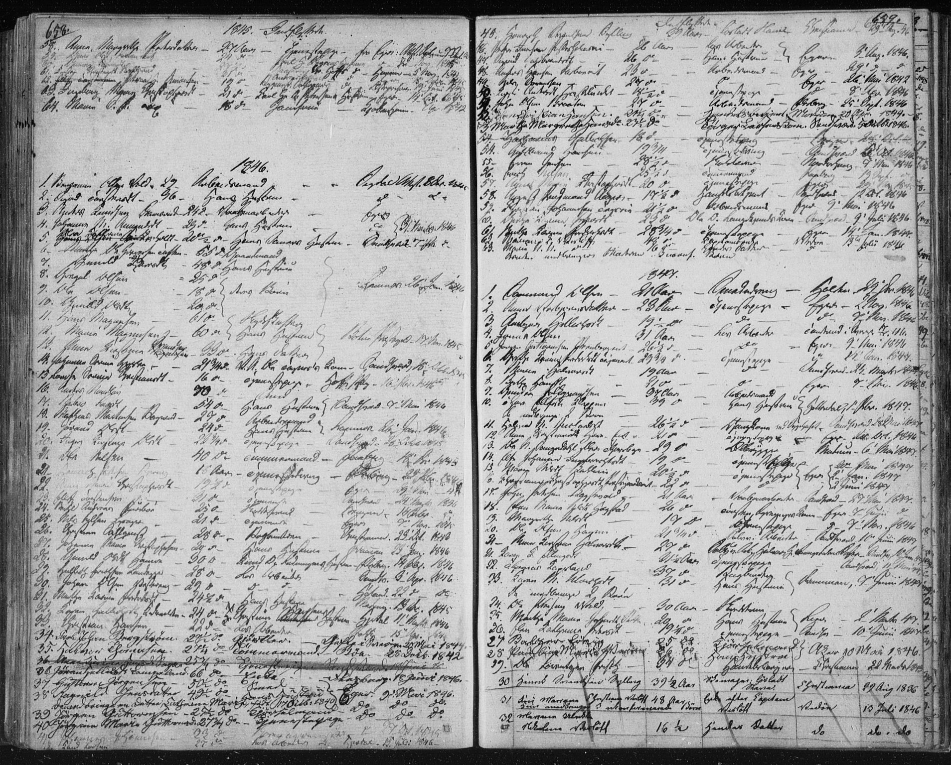 Kongsberg kirkebøker, SAKO/A-22/F/Fa/L0009: Parish register (official) no. I 9, 1839-1858, p. 658-659