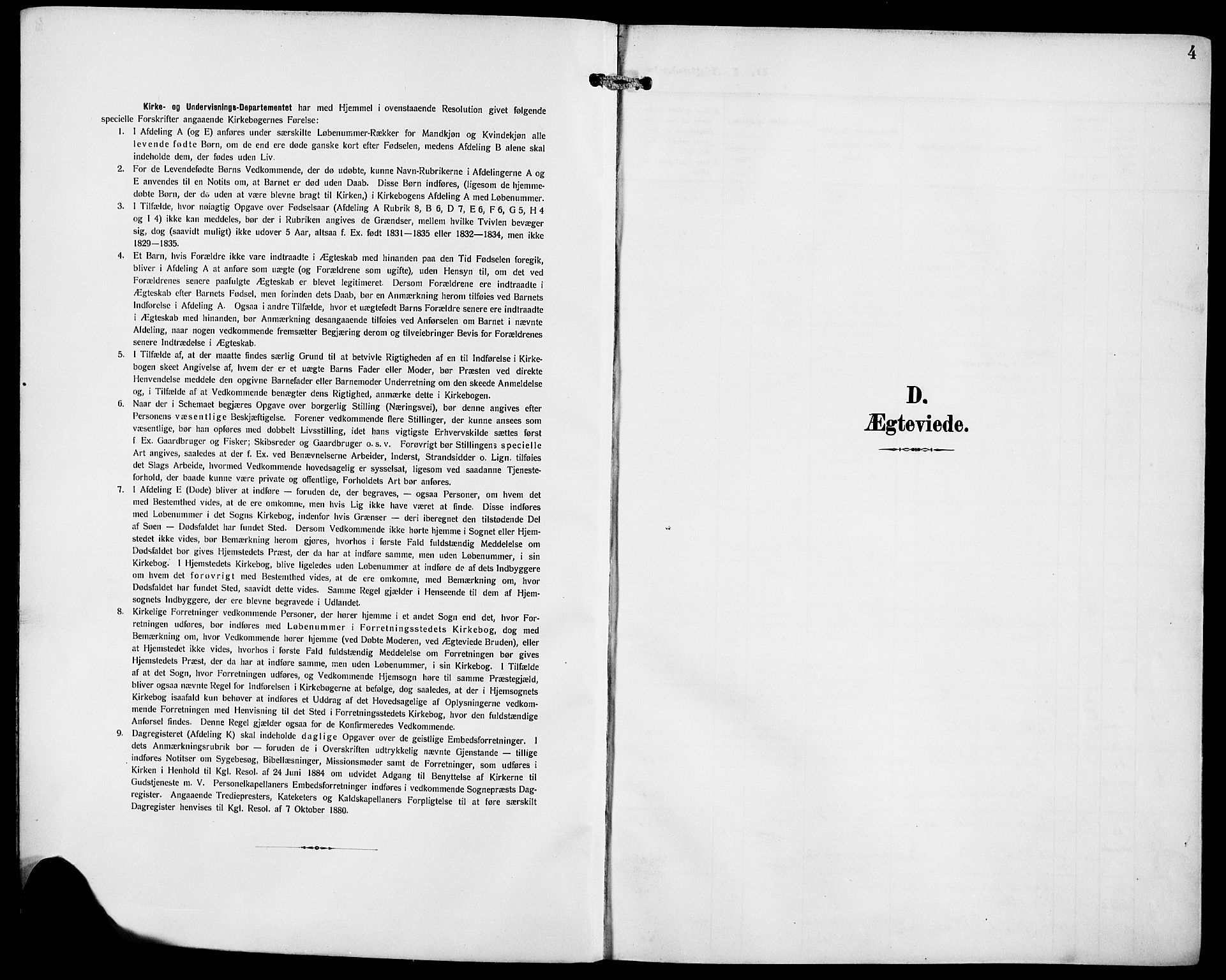 Domkirken sokneprestembete, SAB/A-74801/H/Hab/L0033: Parish register (copy) no. D 5, 1907-1924, p. 4