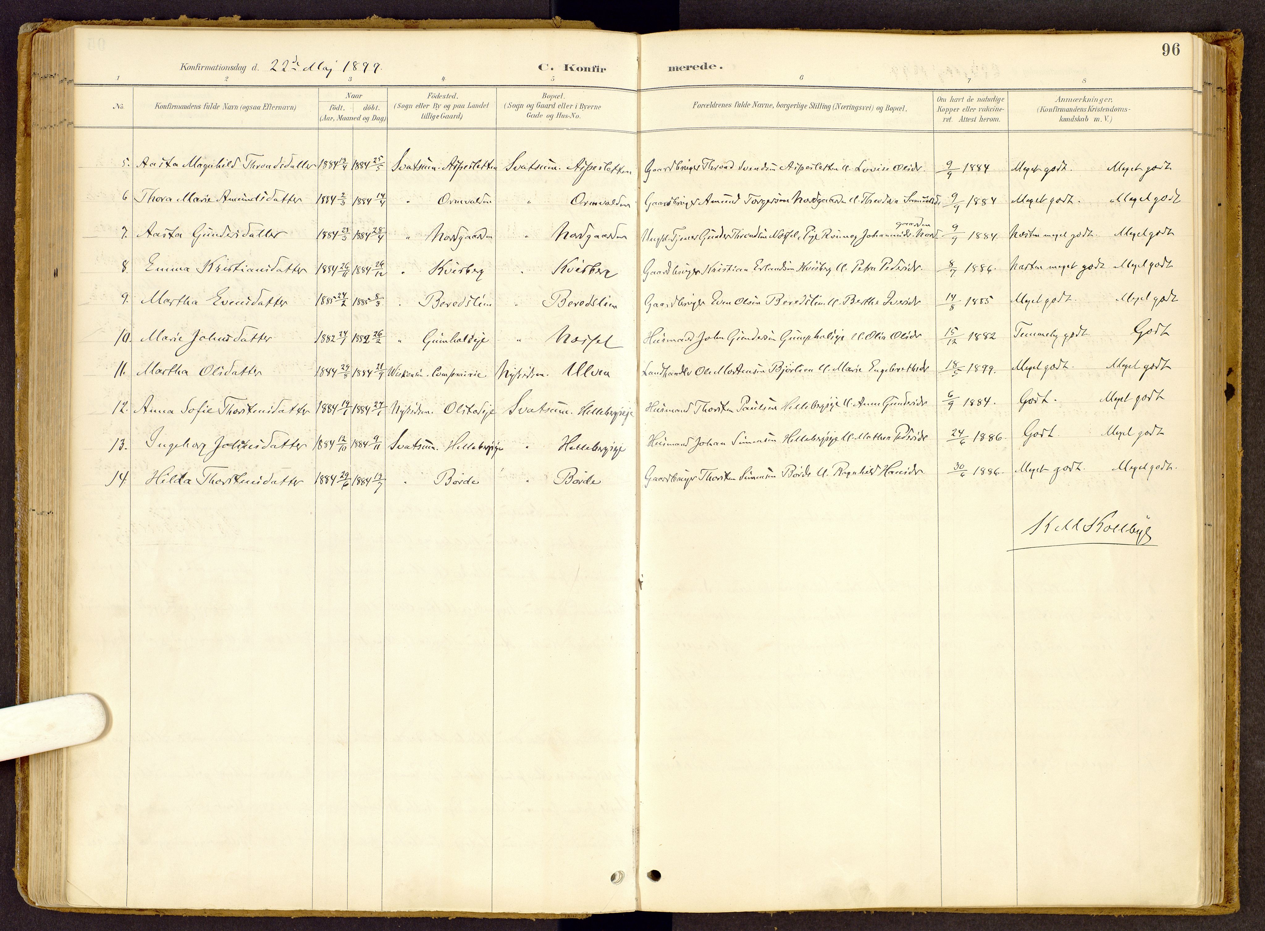 Vestre Gausdal prestekontor, AV/SAH-PREST-094/H/Ha/Haa/L0002: Parish register (official) no. 2, 1887-1918, p. 96