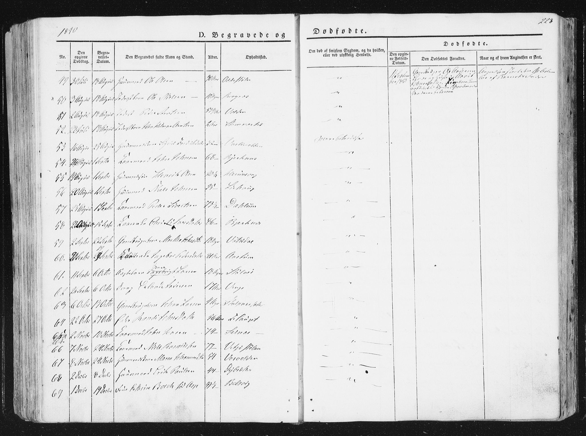 Ministerialprotokoller, klokkerbøker og fødselsregistre - Sør-Trøndelag, SAT/A-1456/630/L0493: Parish register (official) no. 630A06, 1841-1851, p. 228