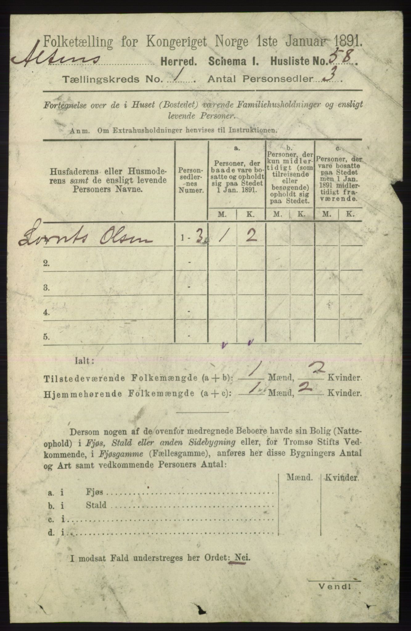 RA, 1891 census for 2012 Alta, 1891, p. 77