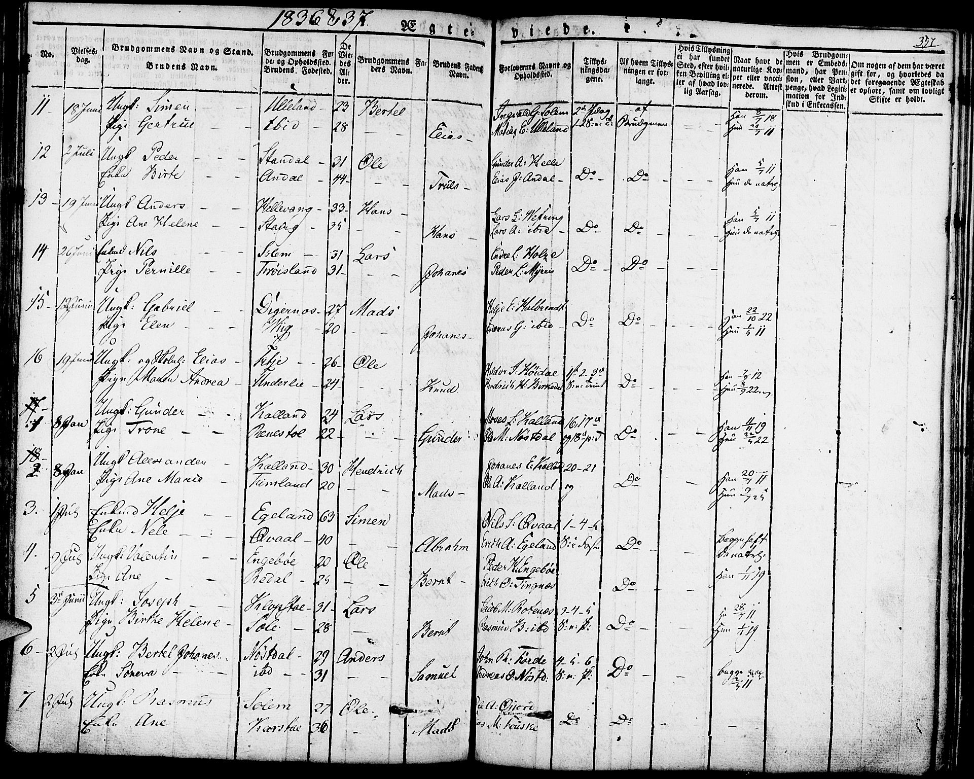 Førde sokneprestembete, SAB/A-79901/H/Haa/Haaa/L0006: Parish register (official) no. A 6, 1821-1842, p. 357