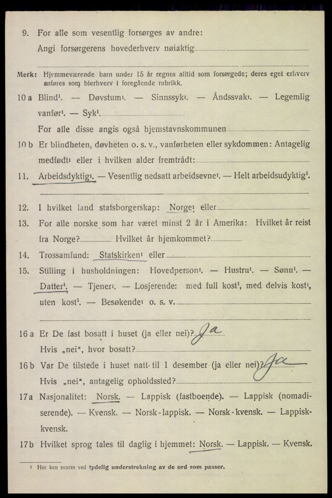 SAT, 1920 census for Hadsel, 1920, p. 8709