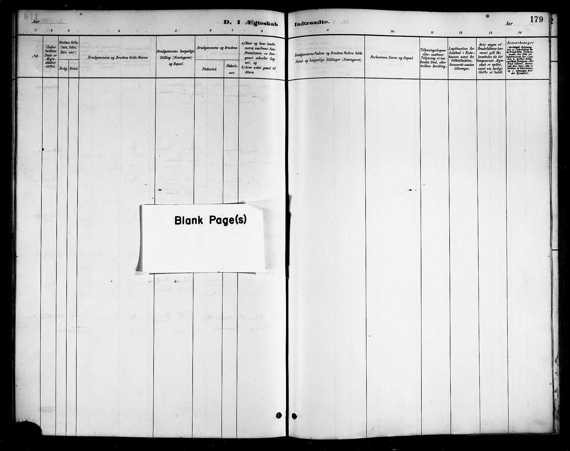 Ministerialprotokoller, klokkerbøker og fødselsregistre - Nordland, SAT/A-1459/898/L1427: Parish register (copy) no. 898C02, 1887-1917, p. 179