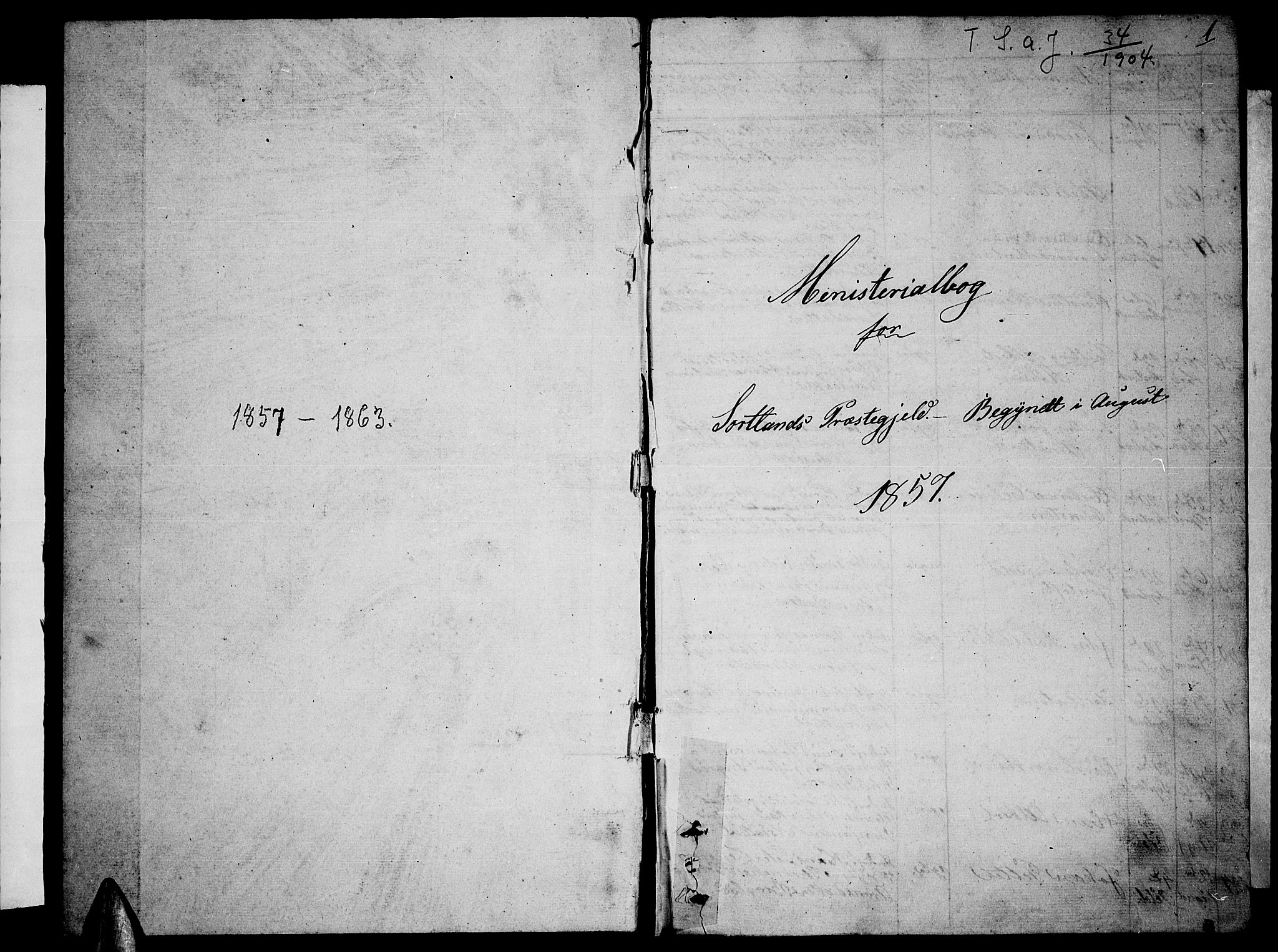 Ministerialprotokoller, klokkerbøker og fødselsregistre - Nordland, AV/SAT-A-1459/895/L1380: Parish register (copy) no. 895C02, 1857-1863, p. 1