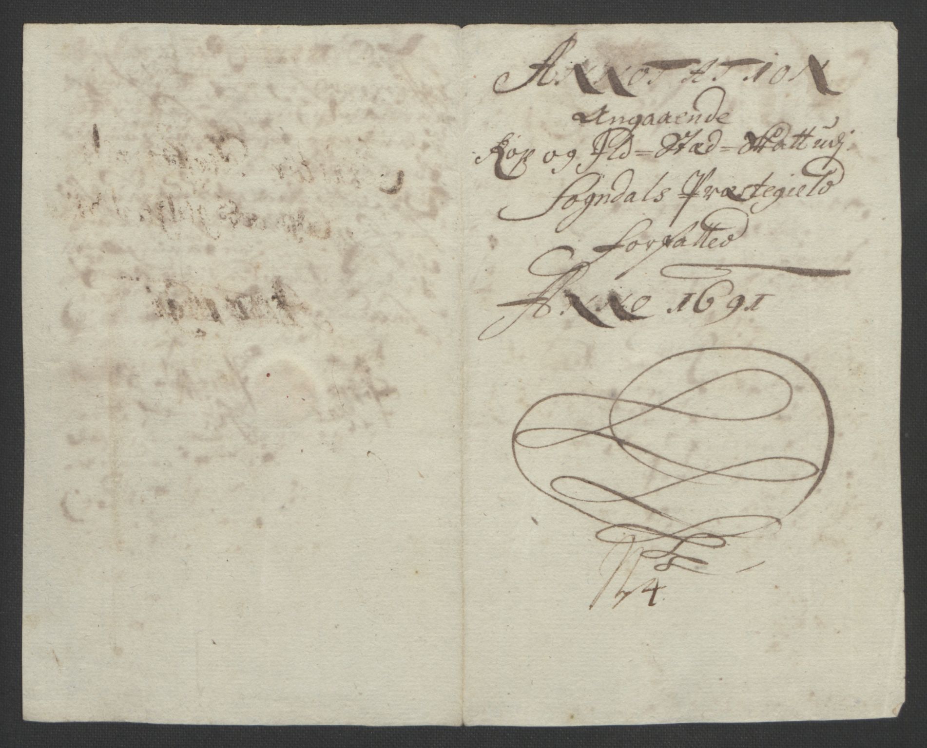 Rentekammeret inntil 1814, Reviderte regnskaper, Fogderegnskap, AV/RA-EA-4092/R52/L3306: Fogderegnskap Sogn, 1691-1692, p. 23