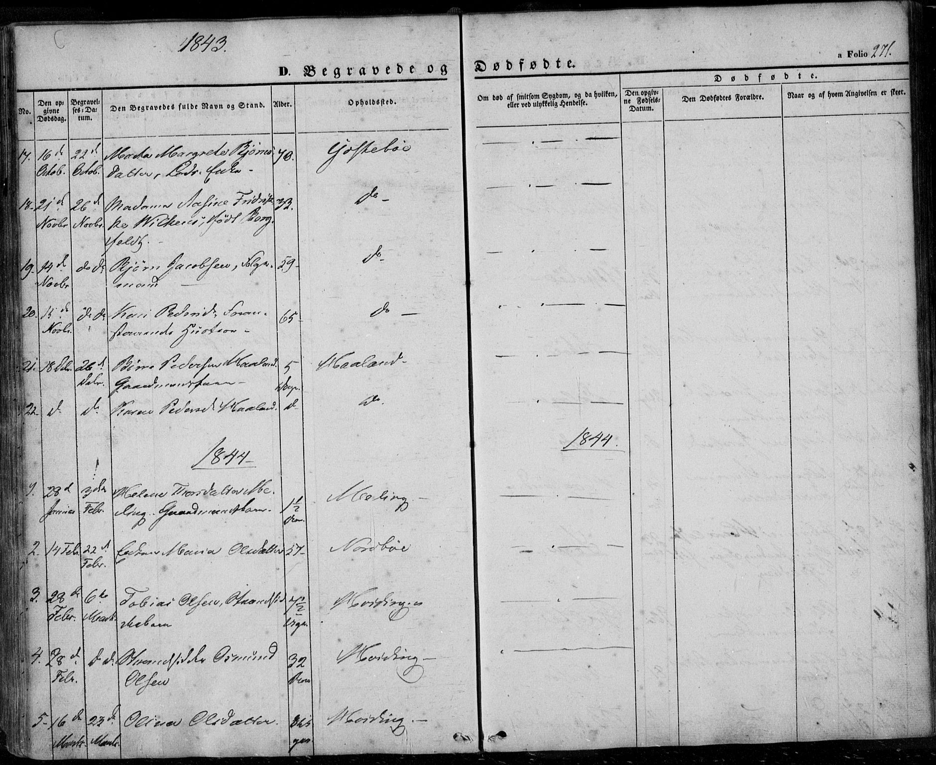 Rennesøy sokneprestkontor, SAST/A -101827/H/Ha/Haa/L0005: Parish register (official) no. A 5, 1838-1859, p. 271