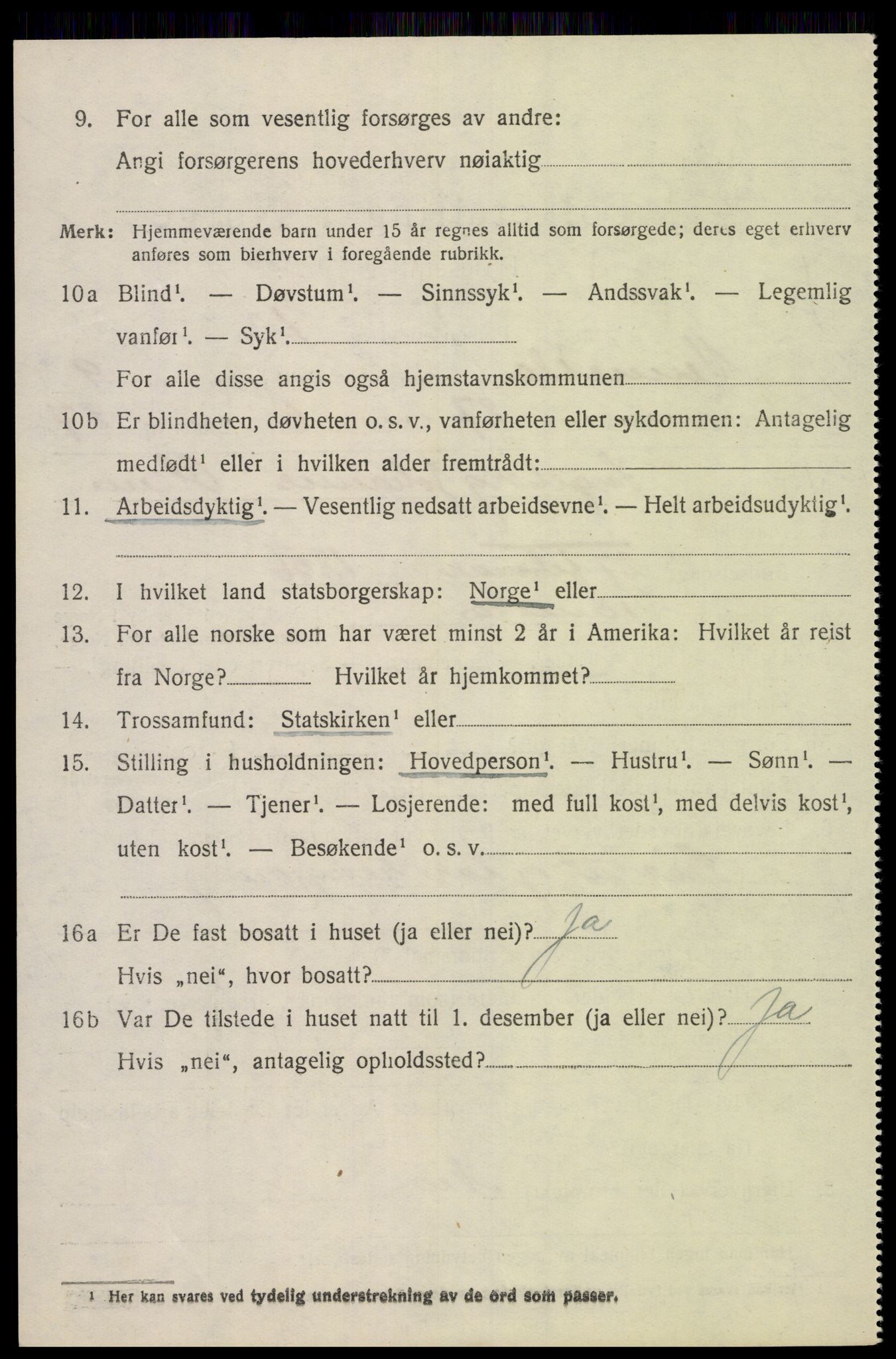 SAK, 1920 census for Vennesla, 1920, p. 6717