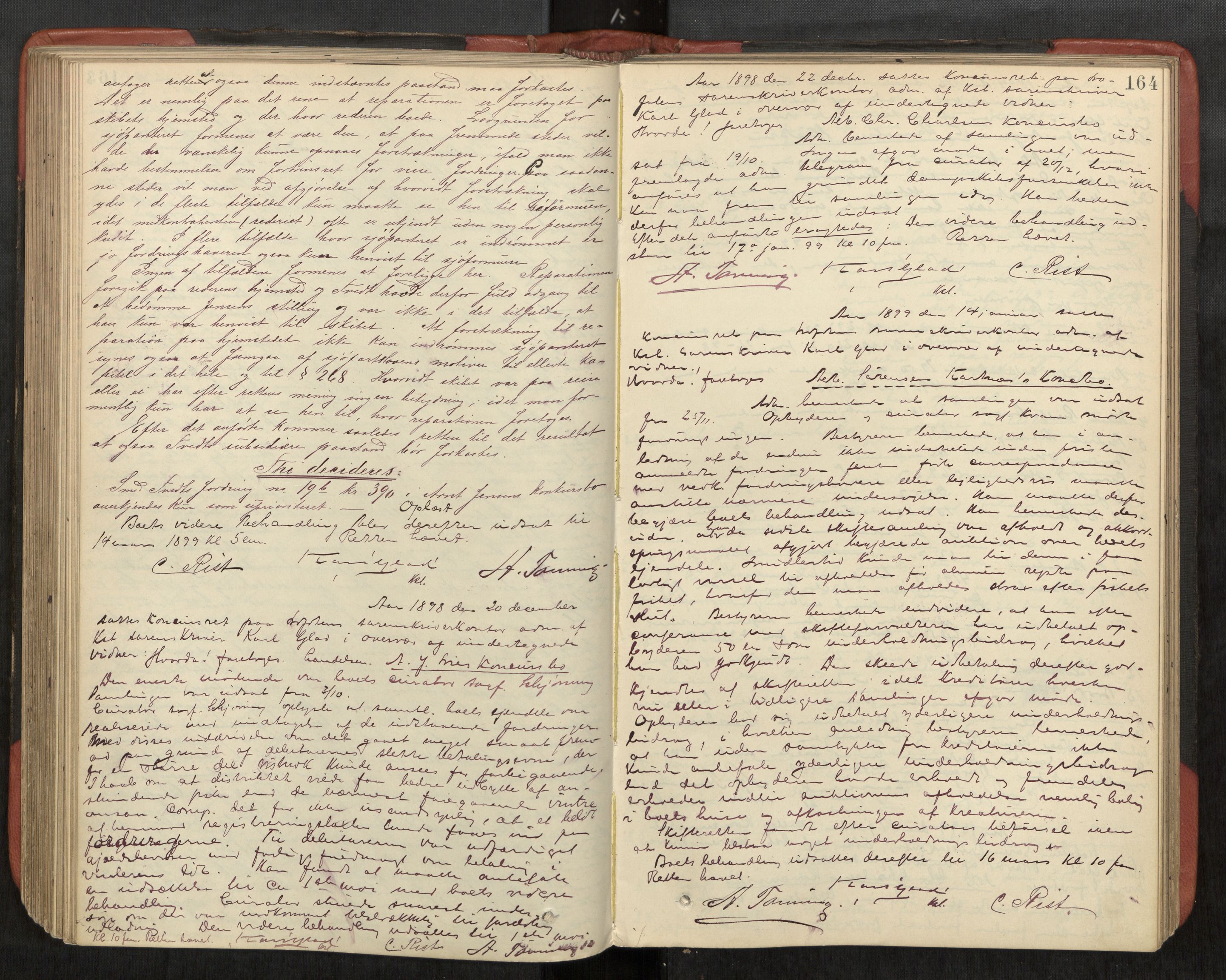 Lofoten sorenskriveri, AV/SAT-A-0017/1/3/3B/L0004: Skifteforhandlings-protokoll, 1895-1901, p. 164