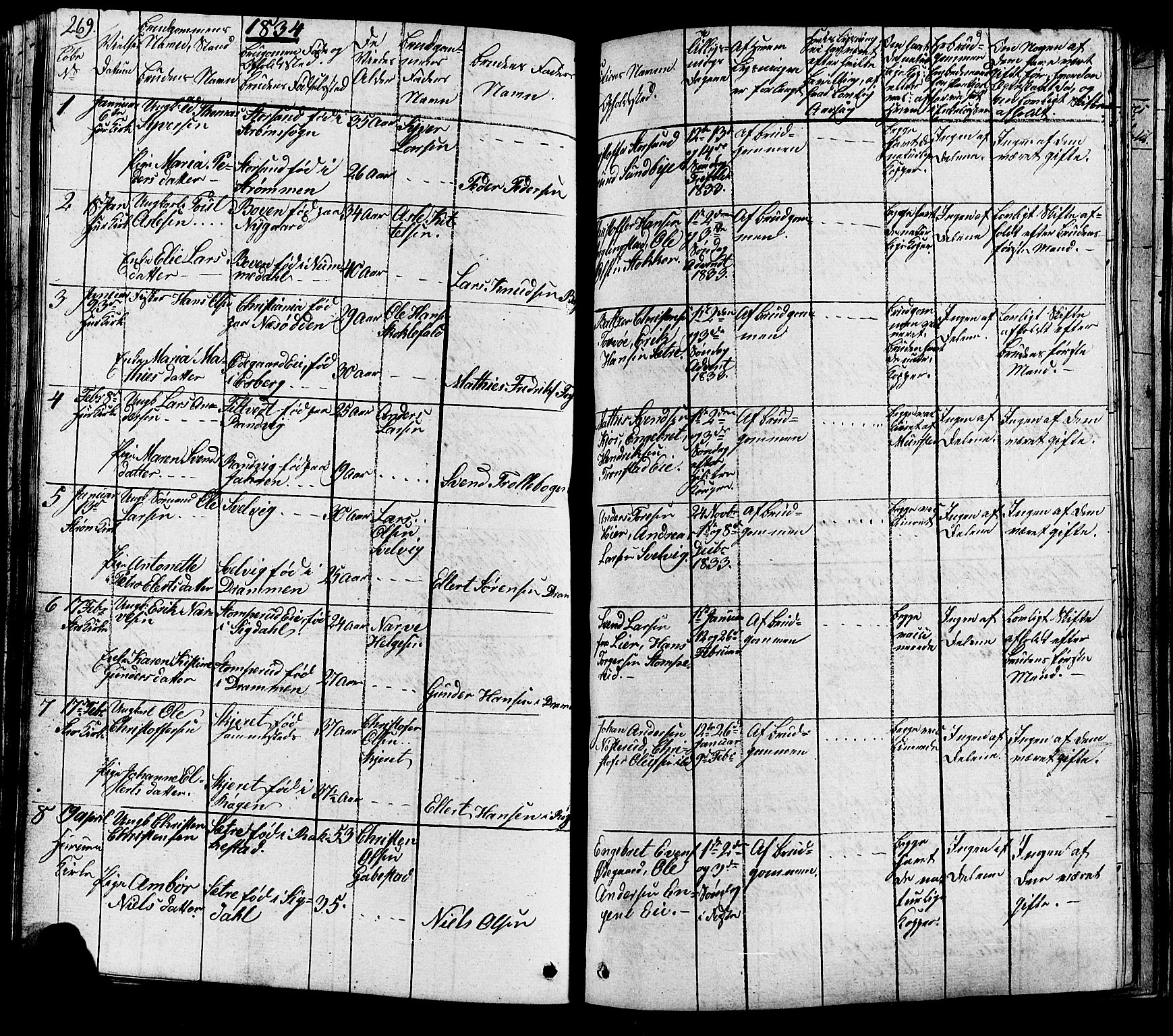 Hurum kirkebøker, SAKO/A-229/G/Ga/L0002: Parish register (copy) no. I 2, 1827-1857, p. 269