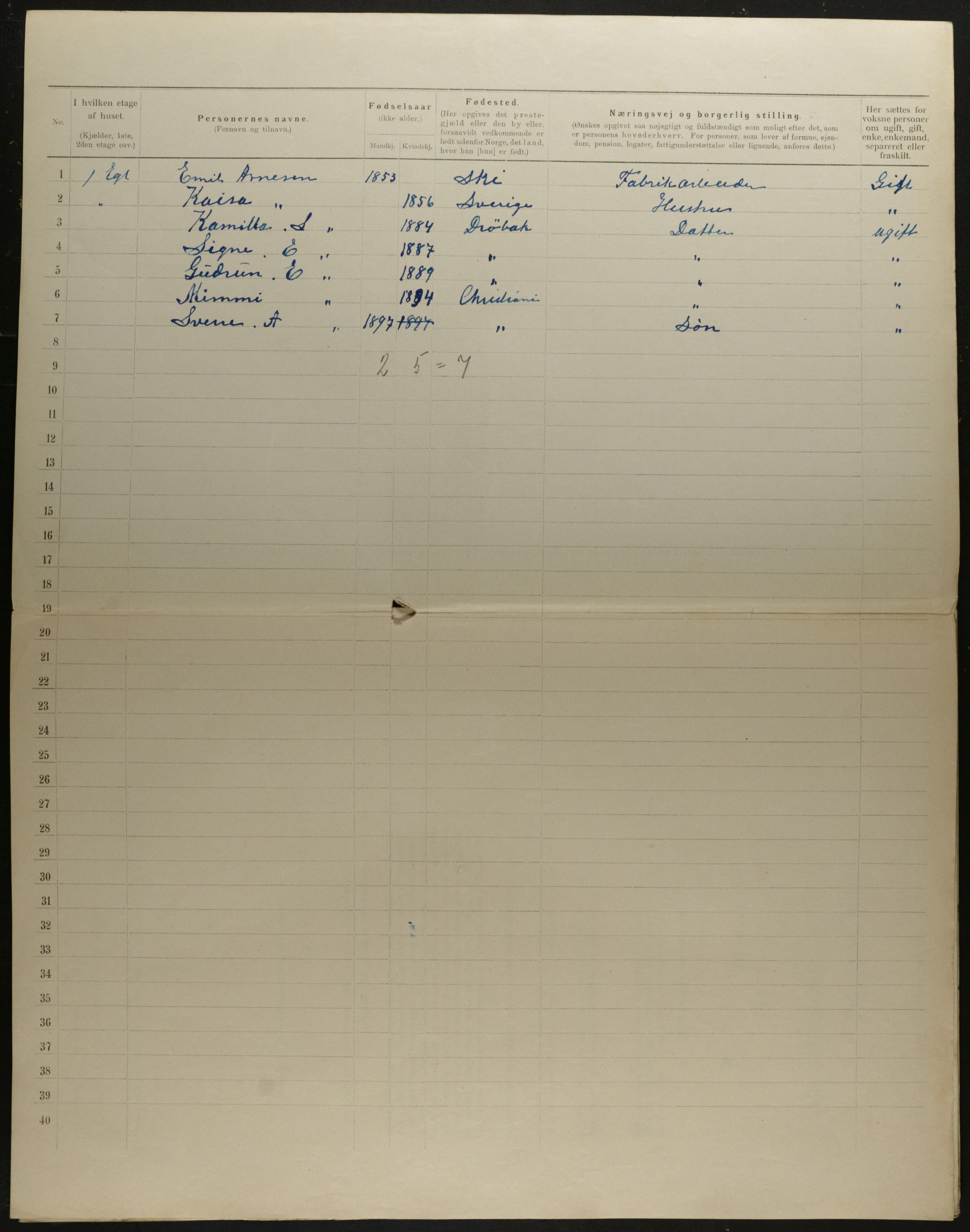 OBA, Municipal Census 1901 for Kristiania, 1901, p. 9317