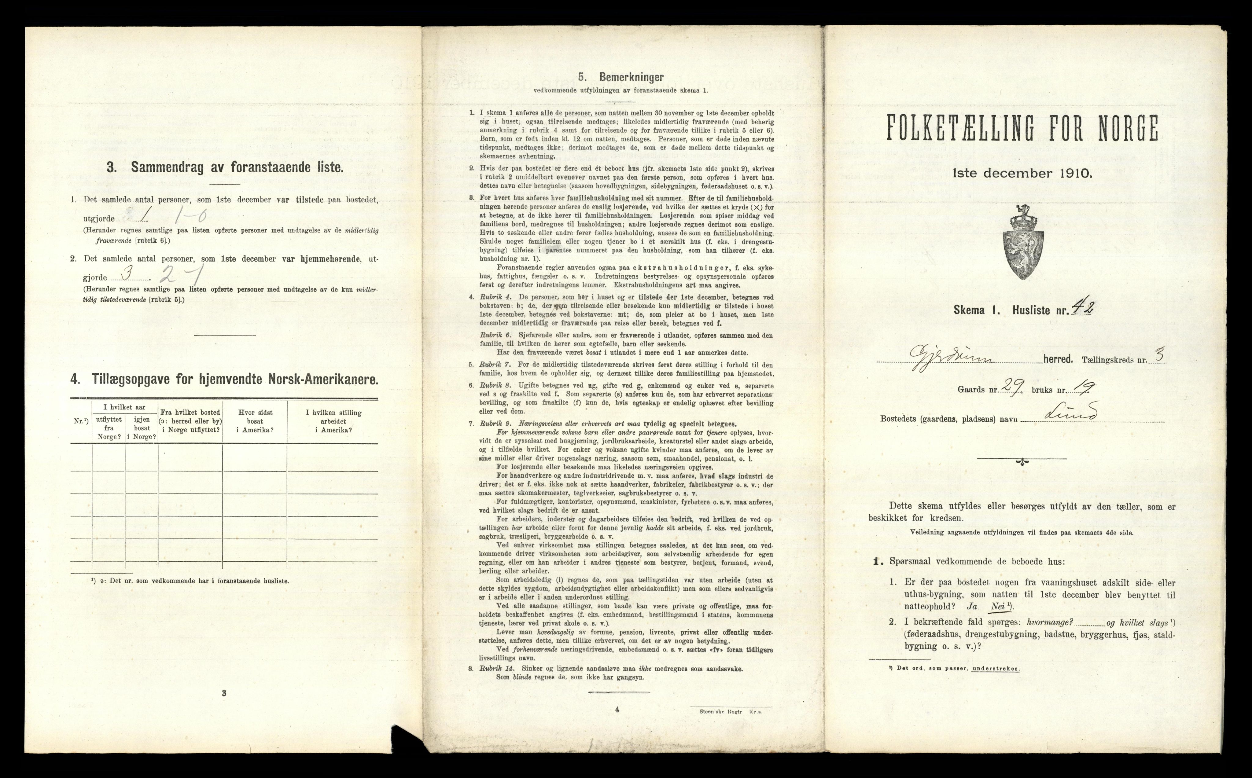 RA, 1910 census for Gjerdrum, 1910, p. 361