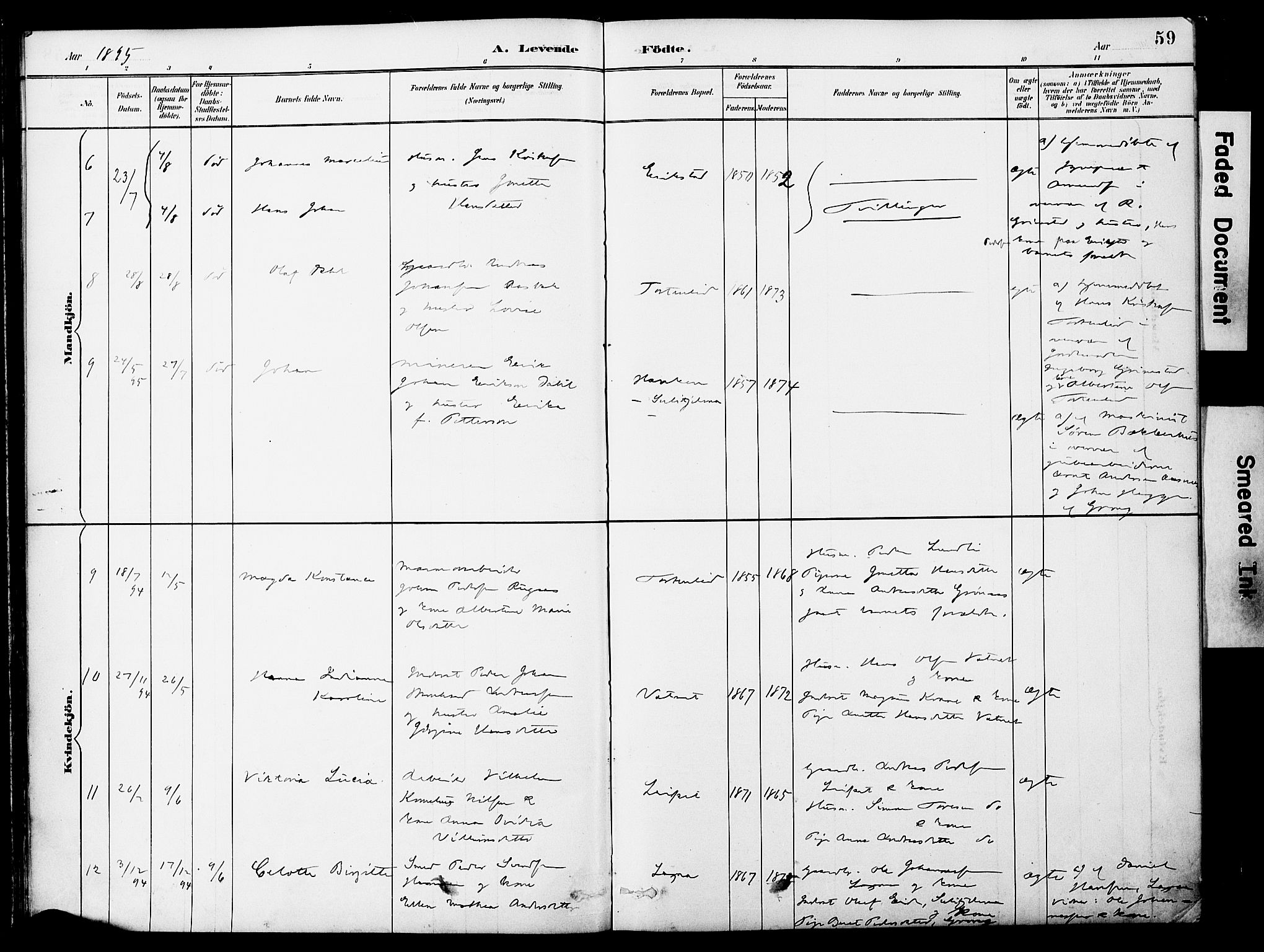 Ministerialprotokoller, klokkerbøker og fødselsregistre - Nordland, AV/SAT-A-1459/849/L0690: Parish register (official) no. 849A02, 1890-1897, p. 59