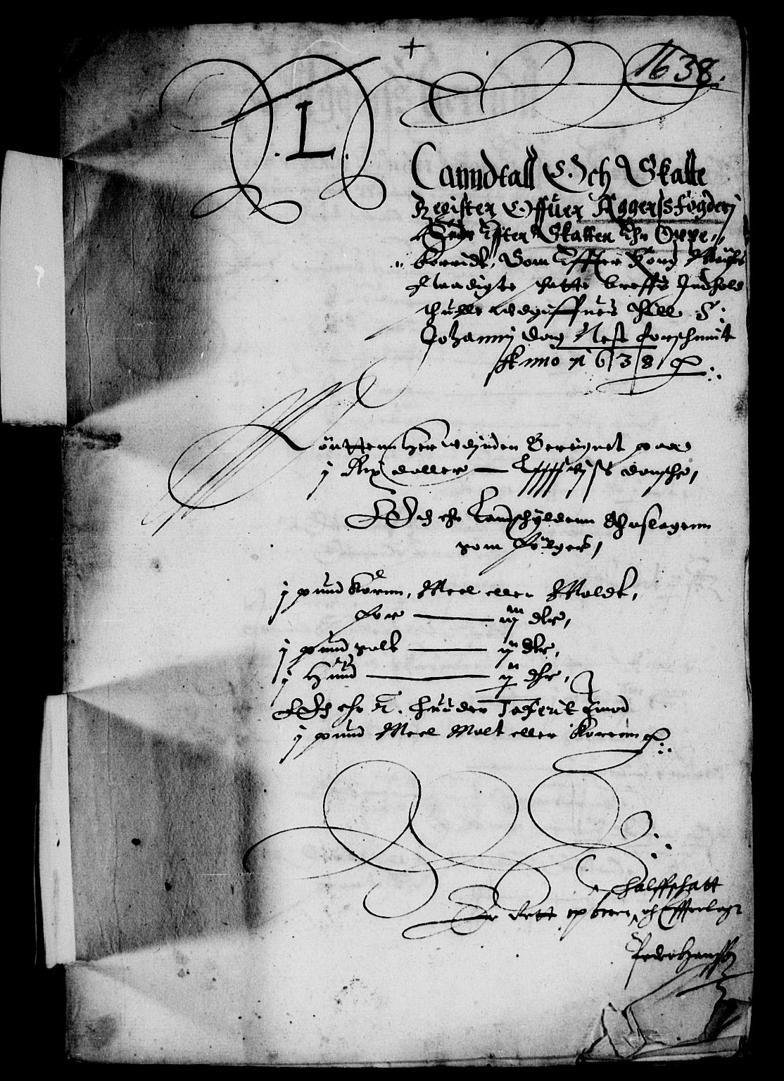 Rentekammeret inntil 1814, Reviderte regnskaper, Lensregnskaper, AV/RA-EA-5023/R/Rb/Rba/L0140: Akershus len, 1638