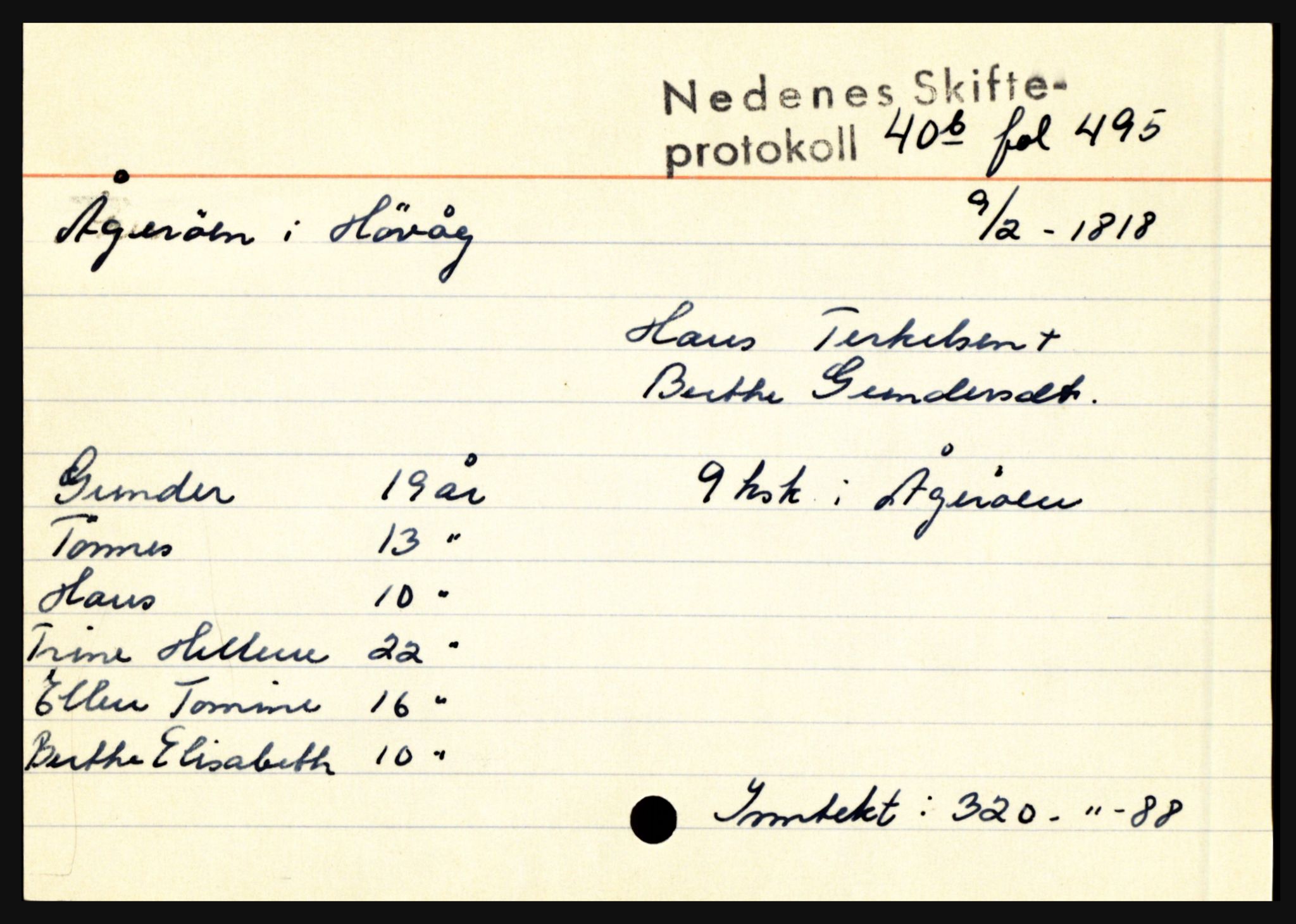 Nedenes sorenskriveri før 1824, AV/SAK-1221-0007/H, p. 34637