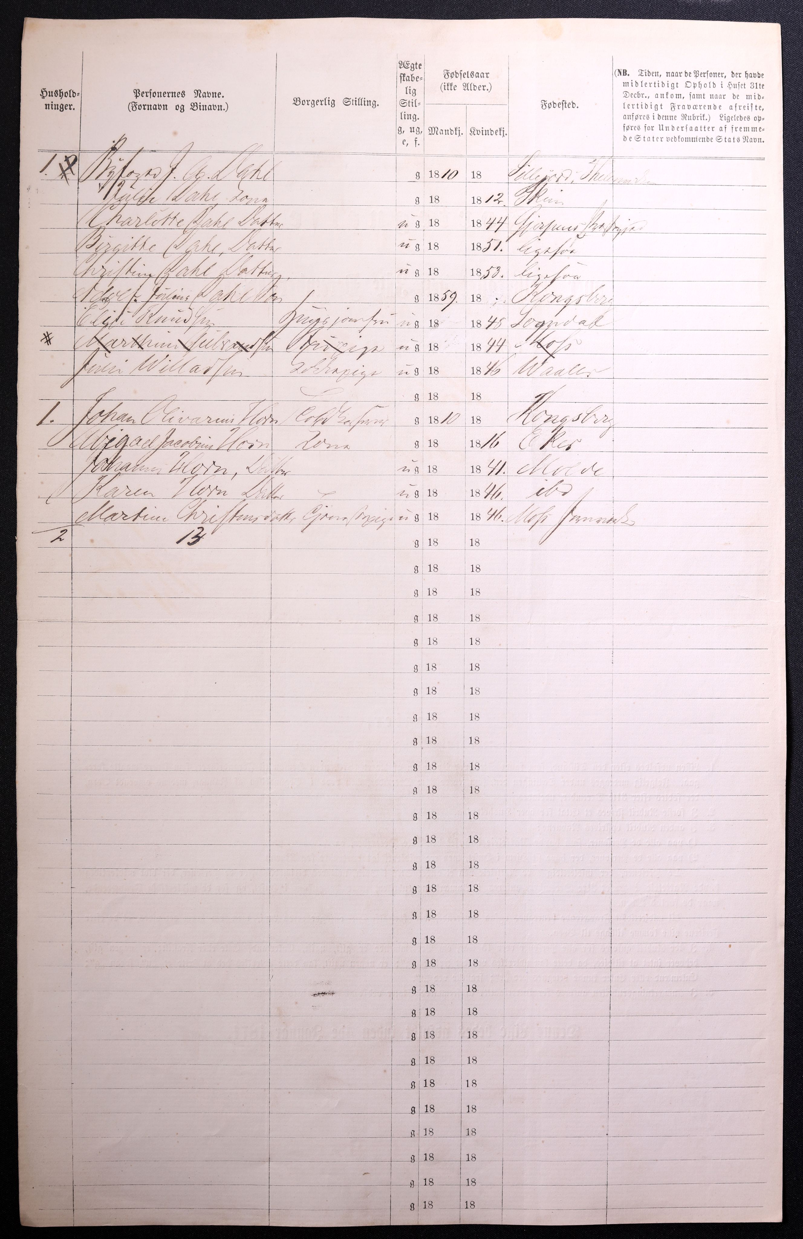 RA, 1870 census for 0104 Moss, 1870, p. 446