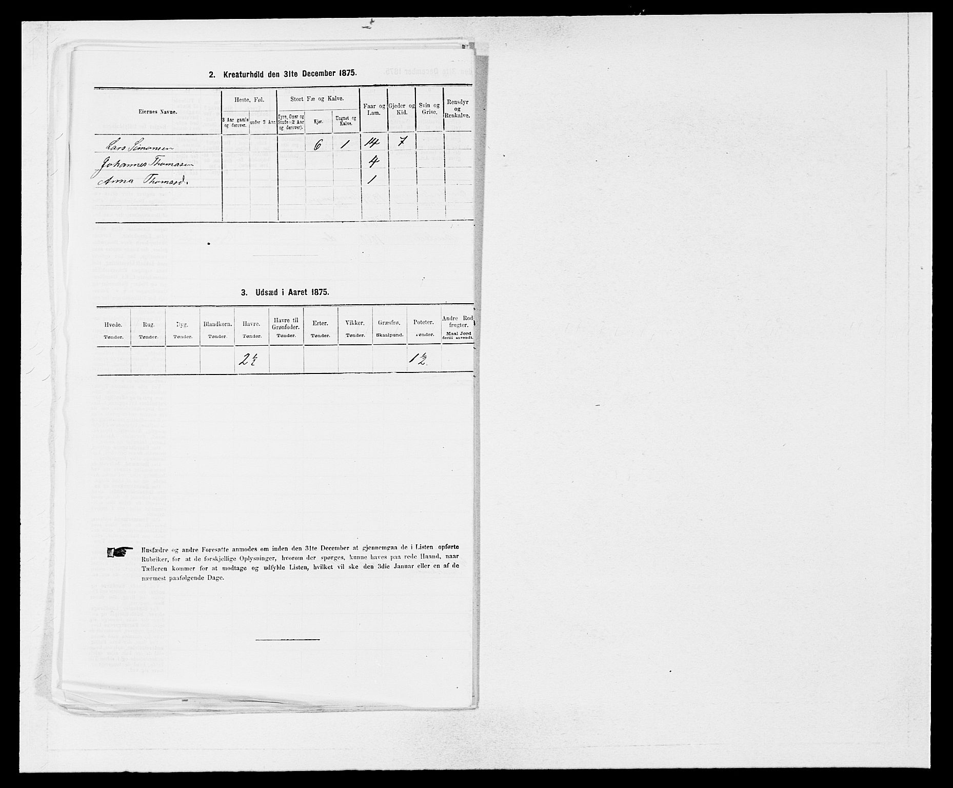 SAB, 1875 census for 1243P Os, 1875, p. 1163