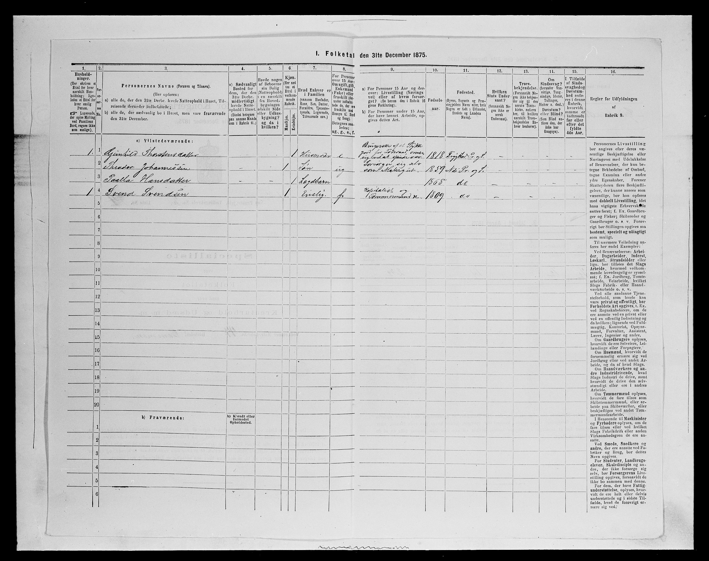 SAH, 1875 census for 0411P Nes, 1875, p. 339