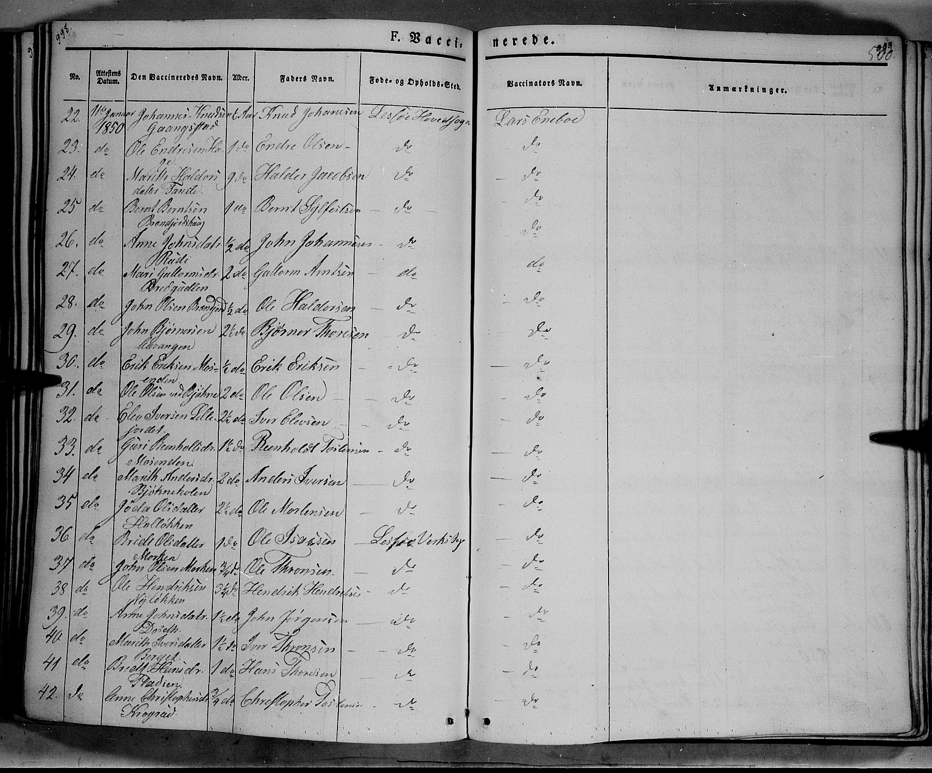 Lesja prestekontor, SAH/PREST-068/H/Ha/Haa/L0006: Parish register (official) no. 6B, 1843-1854, p. 998-999