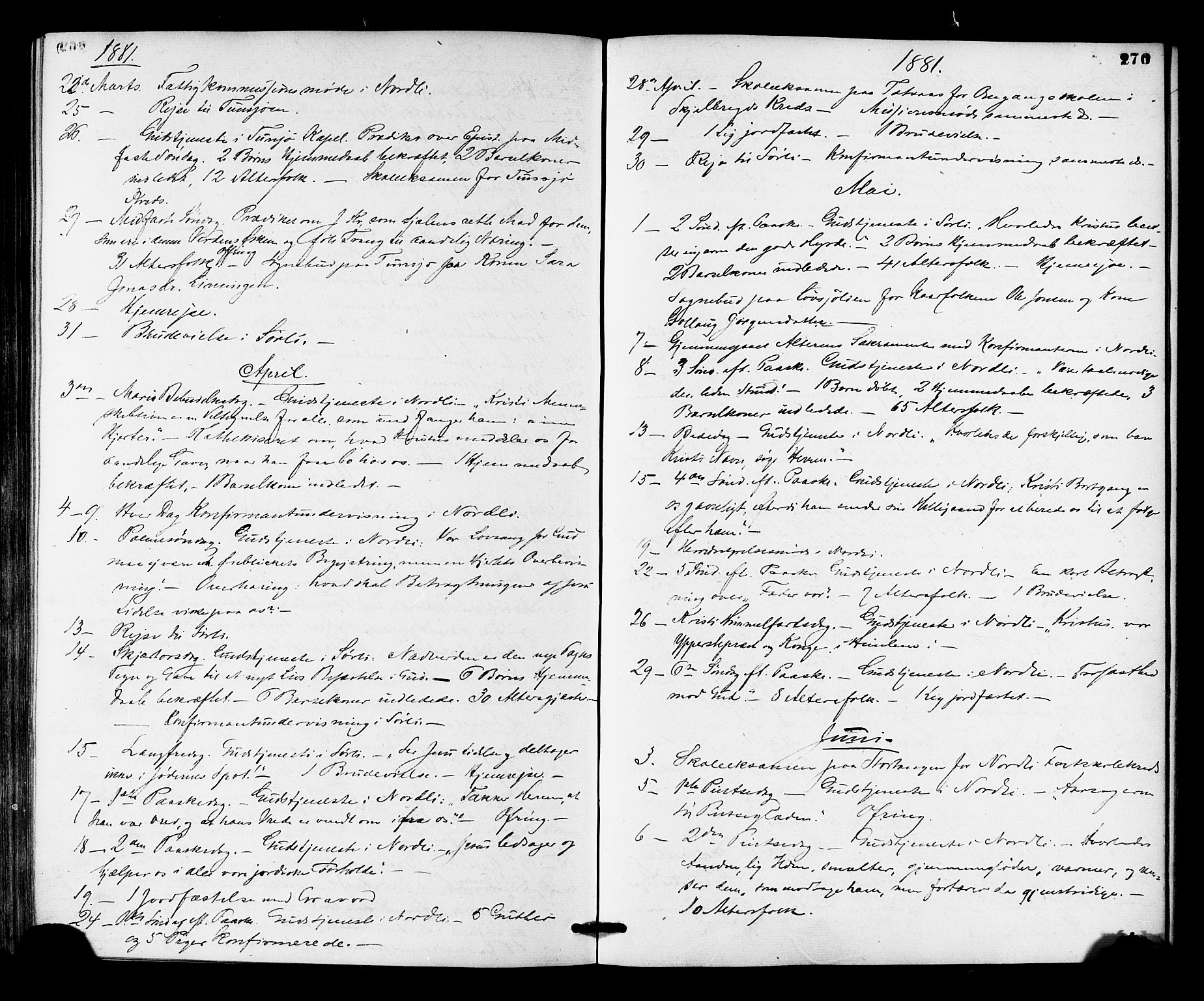 Ministerialprotokoller, klokkerbøker og fødselsregistre - Nord-Trøndelag, SAT/A-1458/755/L0493: Parish register (official) no. 755A02, 1865-1881, p. 270