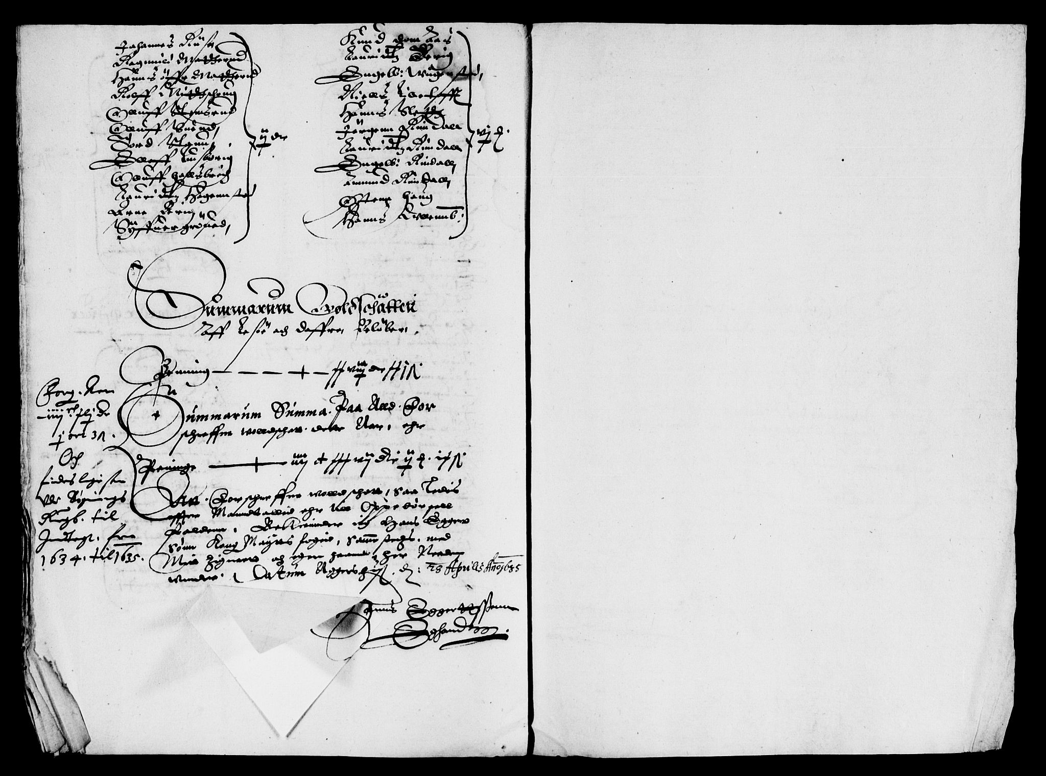 Rentekammeret inntil 1814, Reviderte regnskaper, Lensregnskaper, AV/RA-EA-5023/R/Rb/Rba/L0120: Akershus len, 1634-1635
