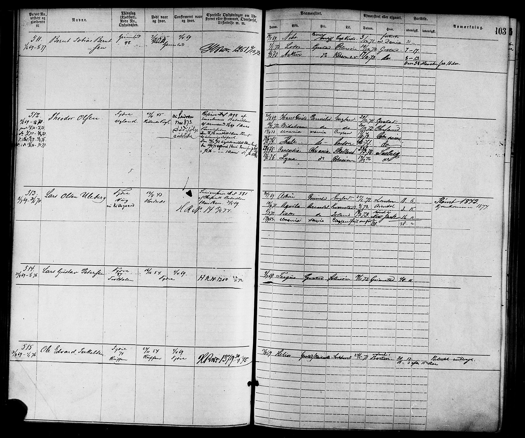 Grimstad mønstringskrets, AV/SAK-2031-0013/F/Fa/L0001: Annotasjonsrulle nr 1-1920 med register, F-1, 1870-1892, p. 125