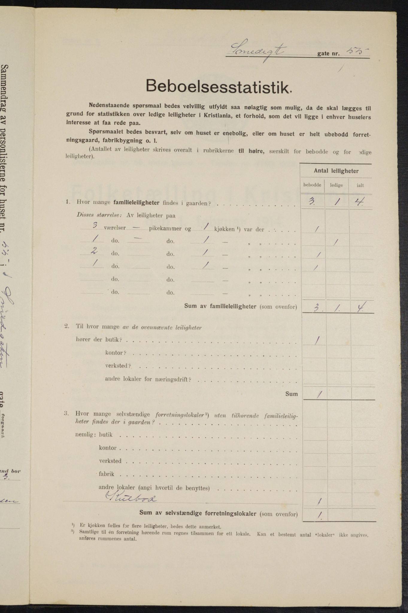 OBA, Municipal Census 1914 for Kristiania, 1914, p. 97550