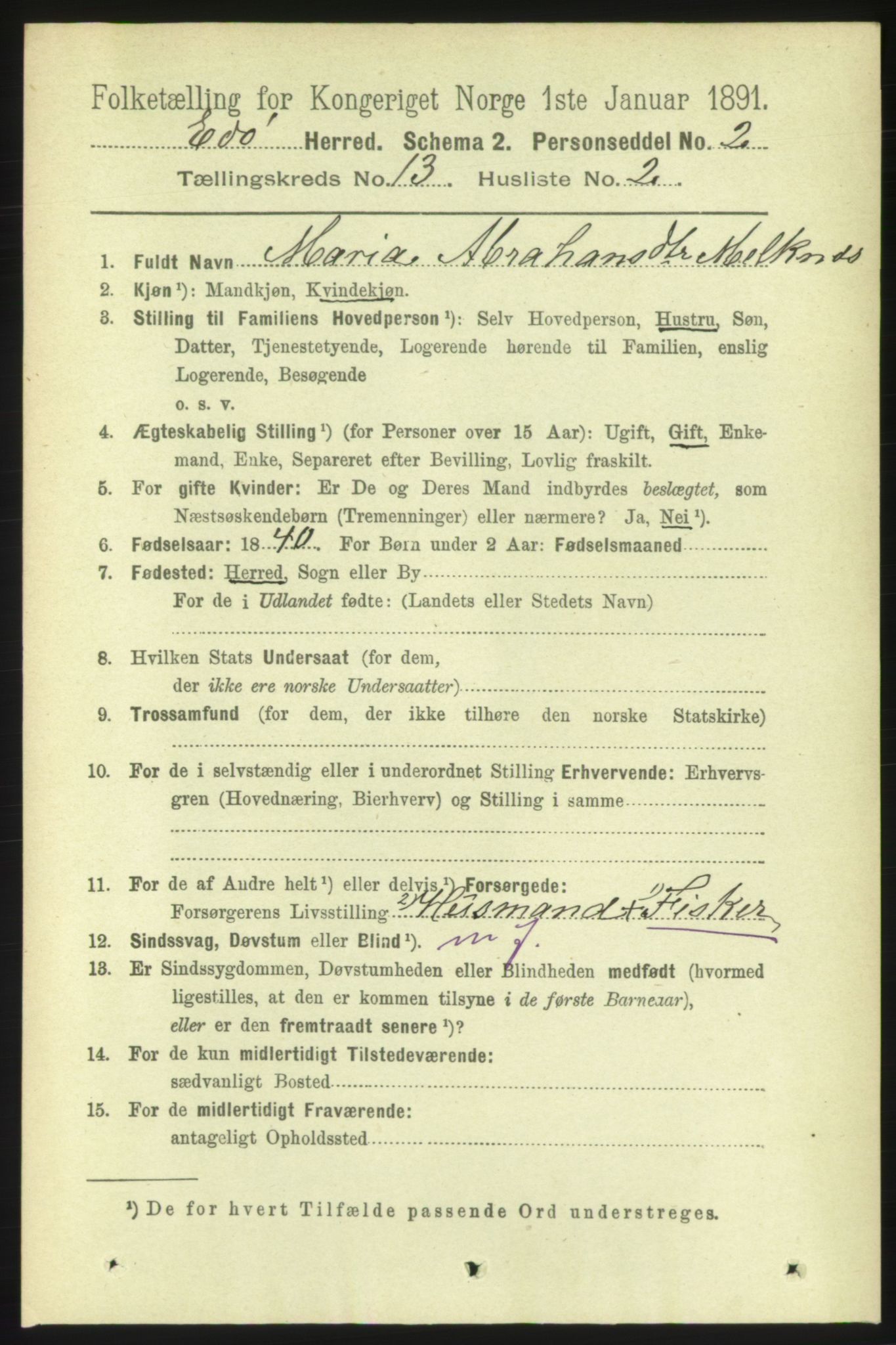 RA, 1891 census for 1573 Edøy, 1891, p. 3686