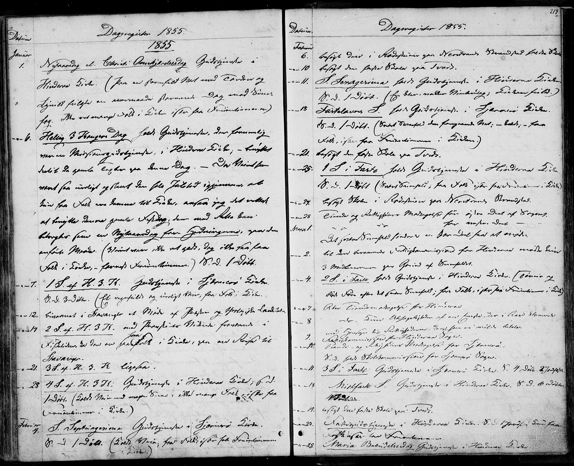 Nedstrand sokneprestkontor, SAST/A-101841/01/IV: Parish register (official) no. A 8, 1839-1860, p. 213