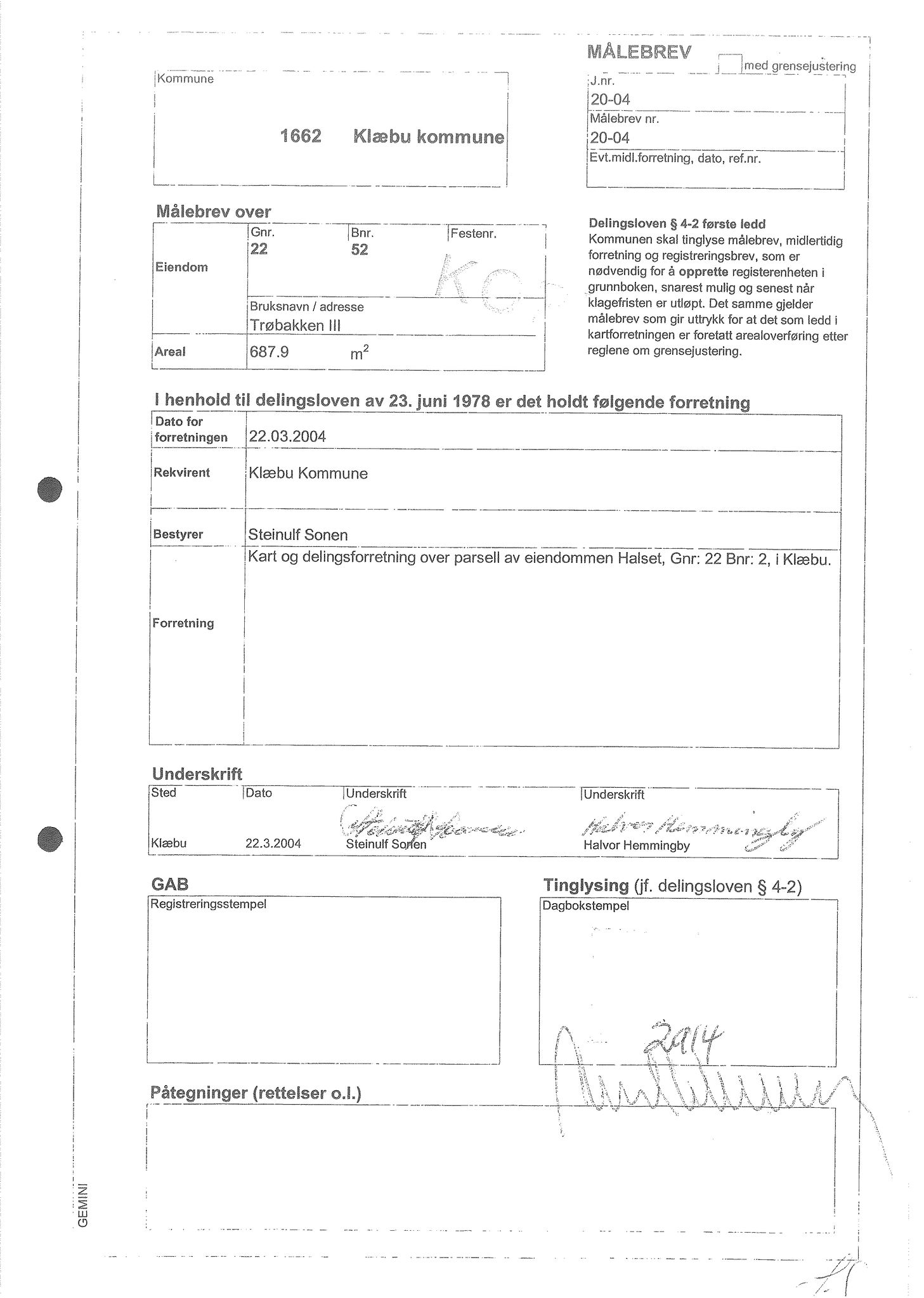 Klæbu Kommune, TRKO/KK/02-FS/L007: Formannsskapet - Møtedokumenter, 2014, p. 485