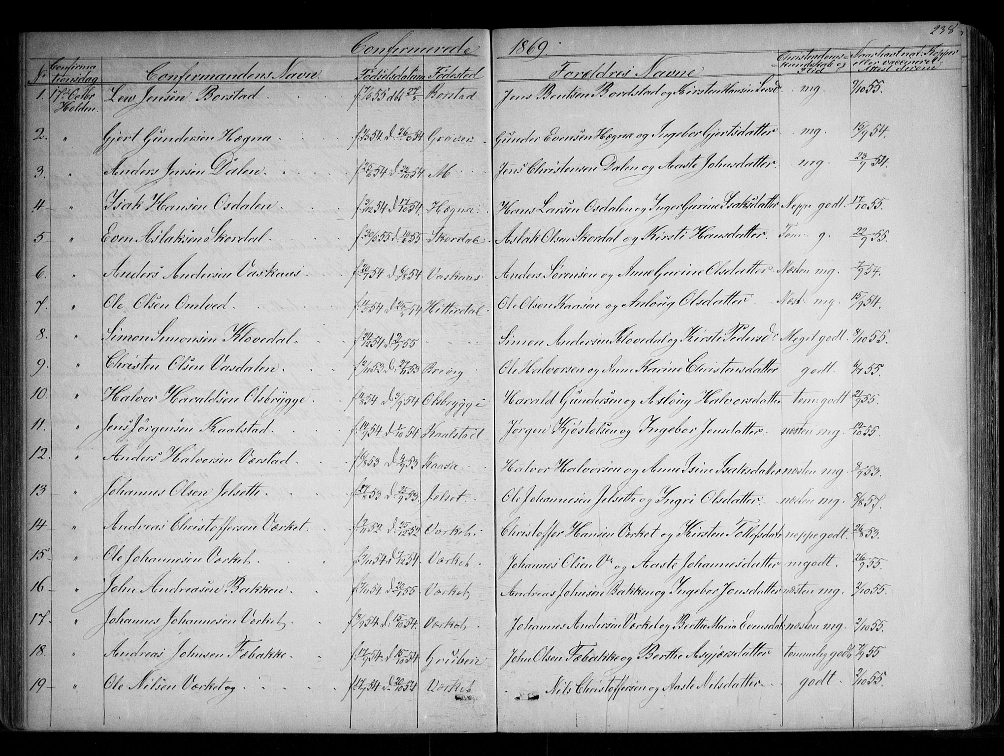 Holla kirkebøker, SAKO/A-272/G/Ga/L0004: Parish register (copy) no. I 4, 1867-1890, p. 238