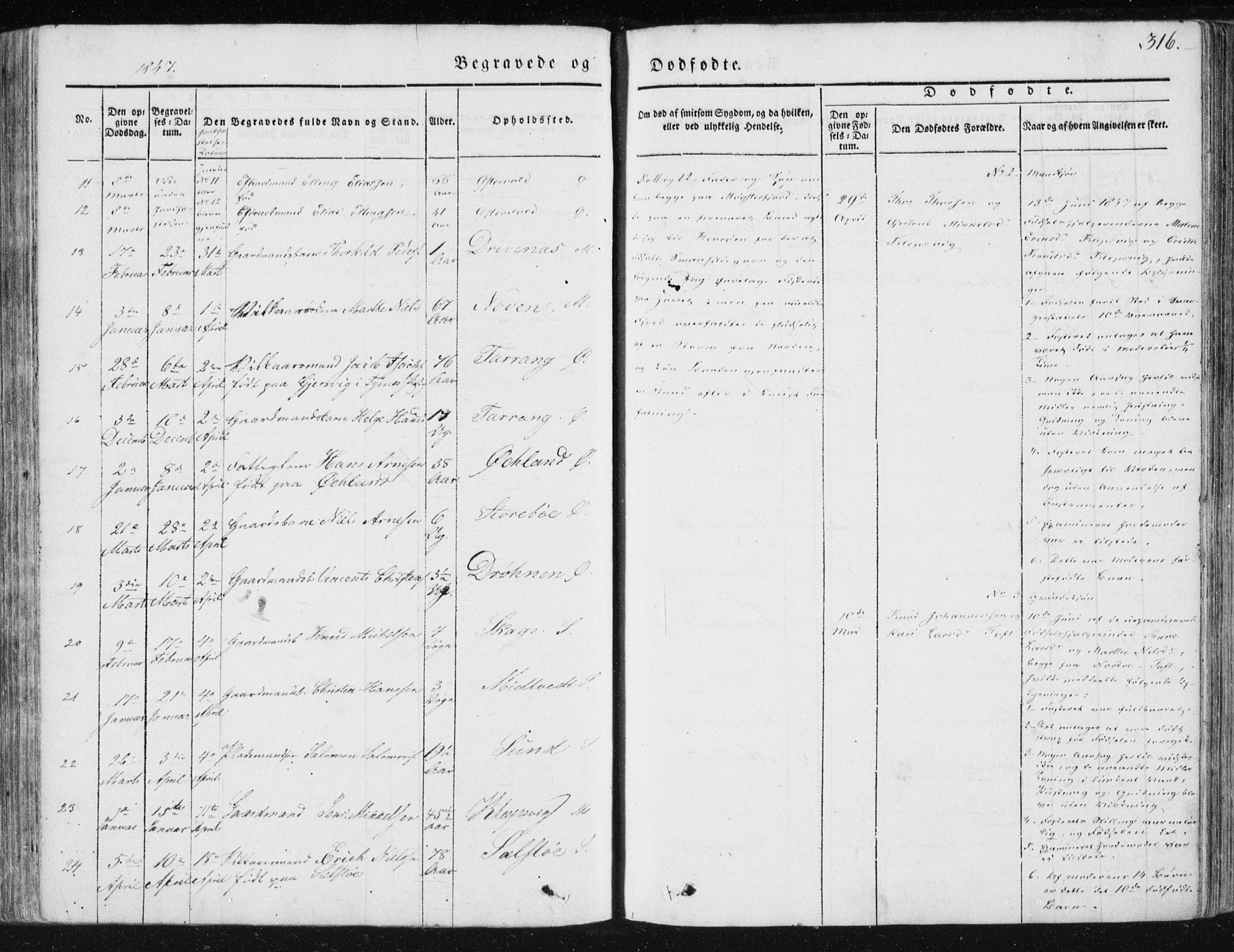 Sund sokneprestembete, AV/SAB-A-99930: Parish register (official) no. A 13, 1835-1849, p. 316