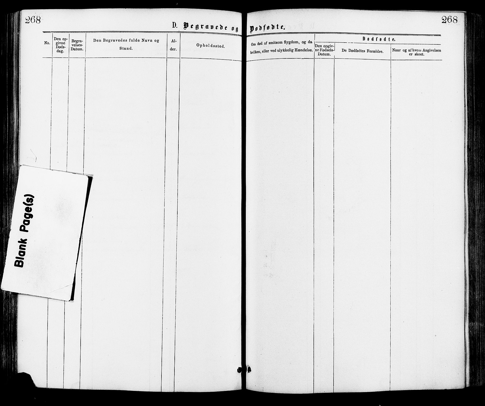 Hægebostad sokneprestkontor, AV/SAK-1111-0024/F/Fa/Faa/L0005: Parish register (official) no. A 5, 1864-1886, p. 268