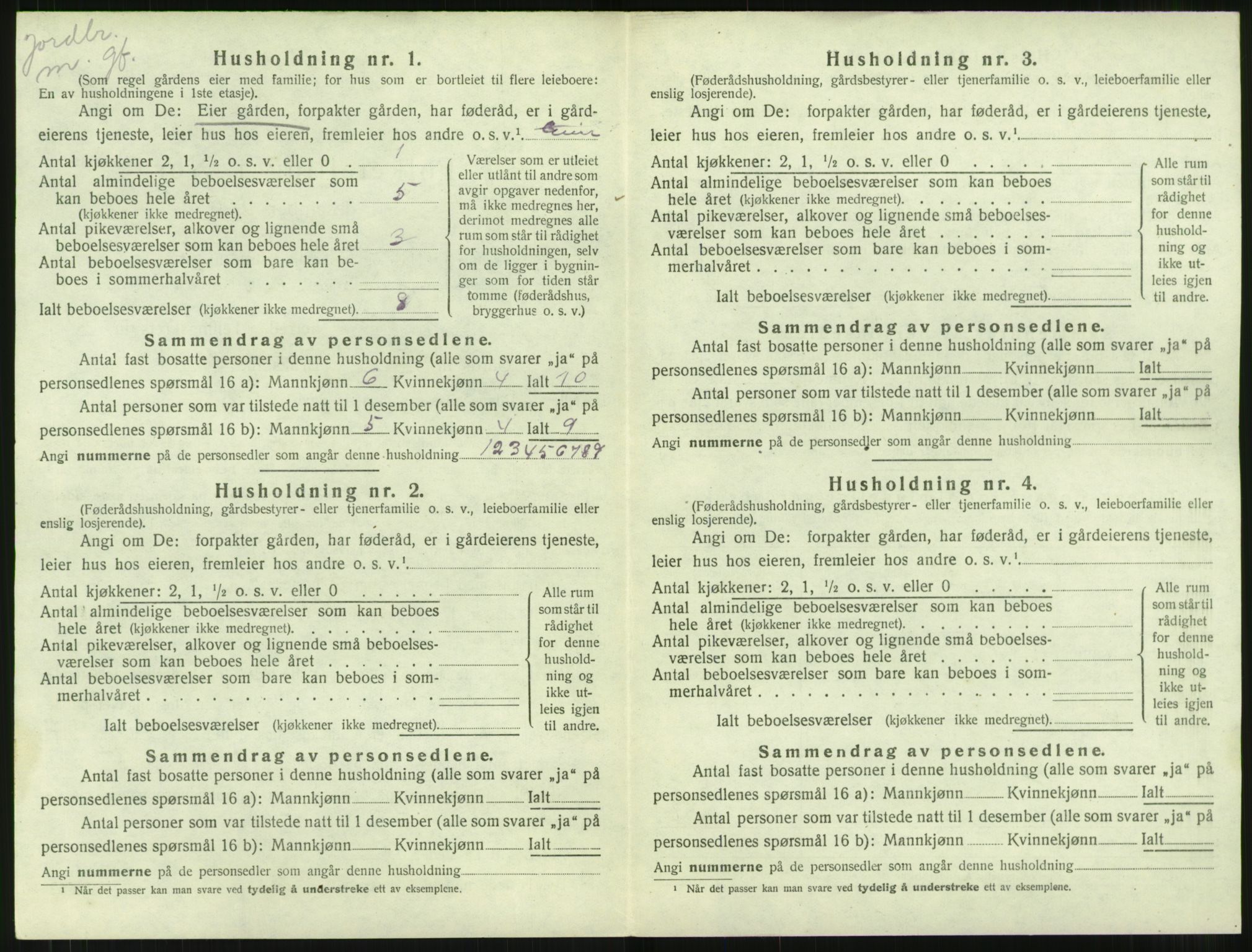 SAT, 1920 census for Aure, 1920, p. 753