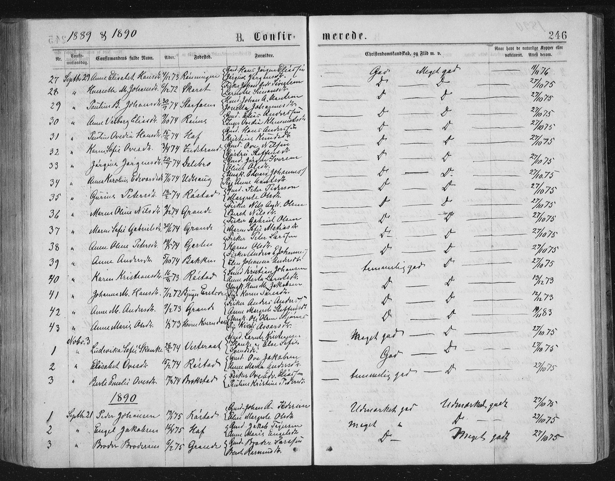 Ministerialprotokoller, klokkerbøker og fødselsregistre - Sør-Trøndelag, SAT/A-1456/659/L0745: Parish register (copy) no. 659C02, 1869-1892, p. 246
