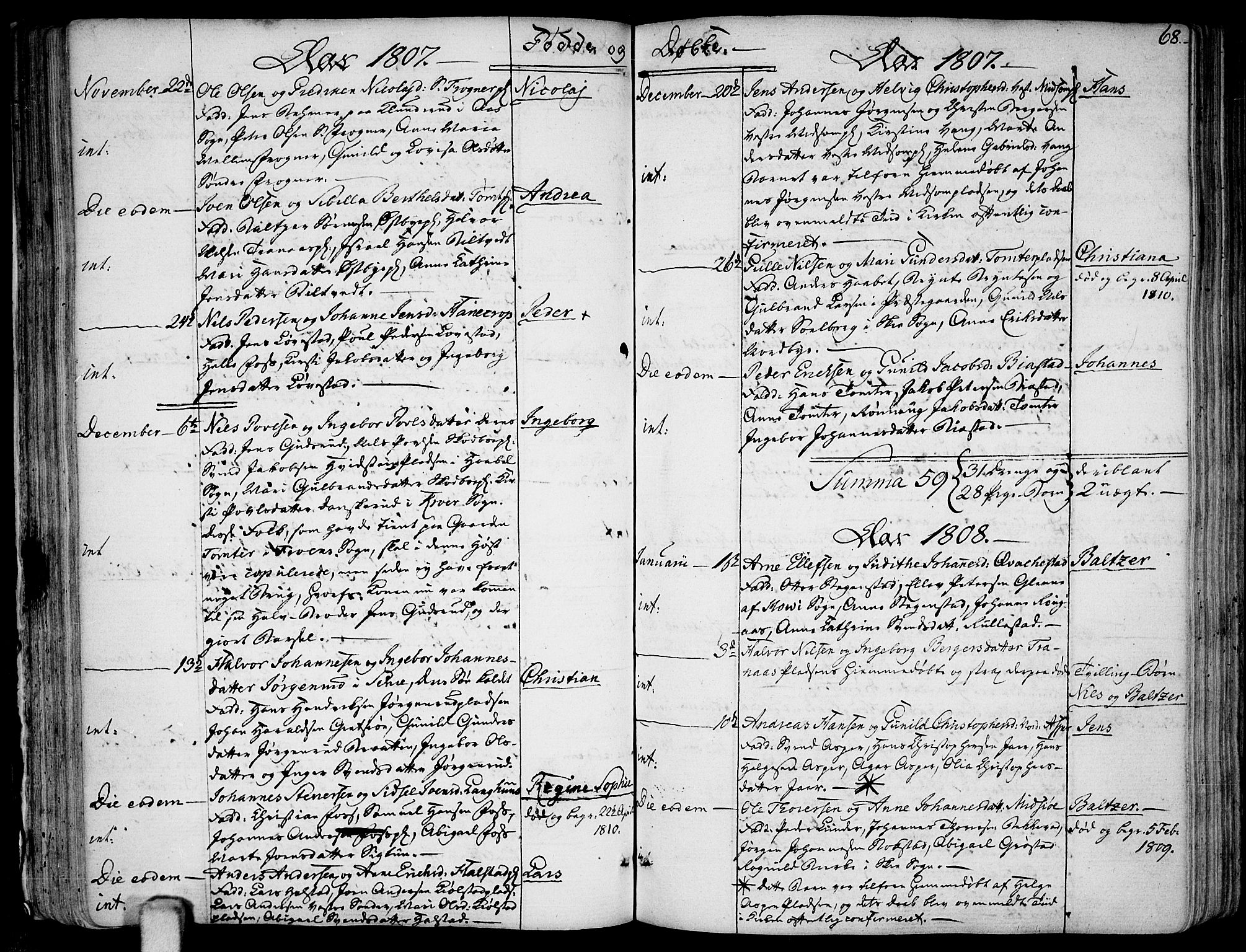 Kråkstad prestekontor Kirkebøker, AV/SAO-A-10125a/F/Fa/L0002: Parish register (official) no. I 2, 1786-1814, p. 68