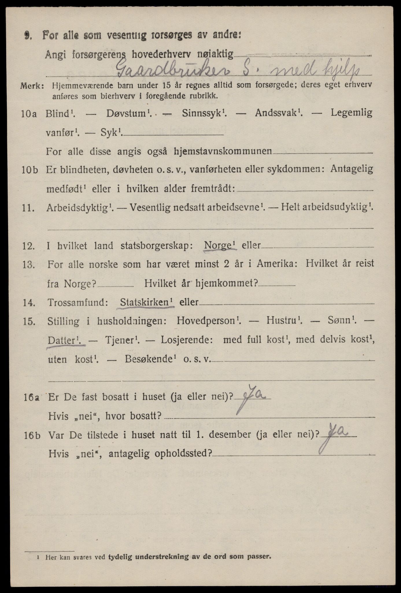 SAST, 1920 census for Hetland, 1920, p. 20898