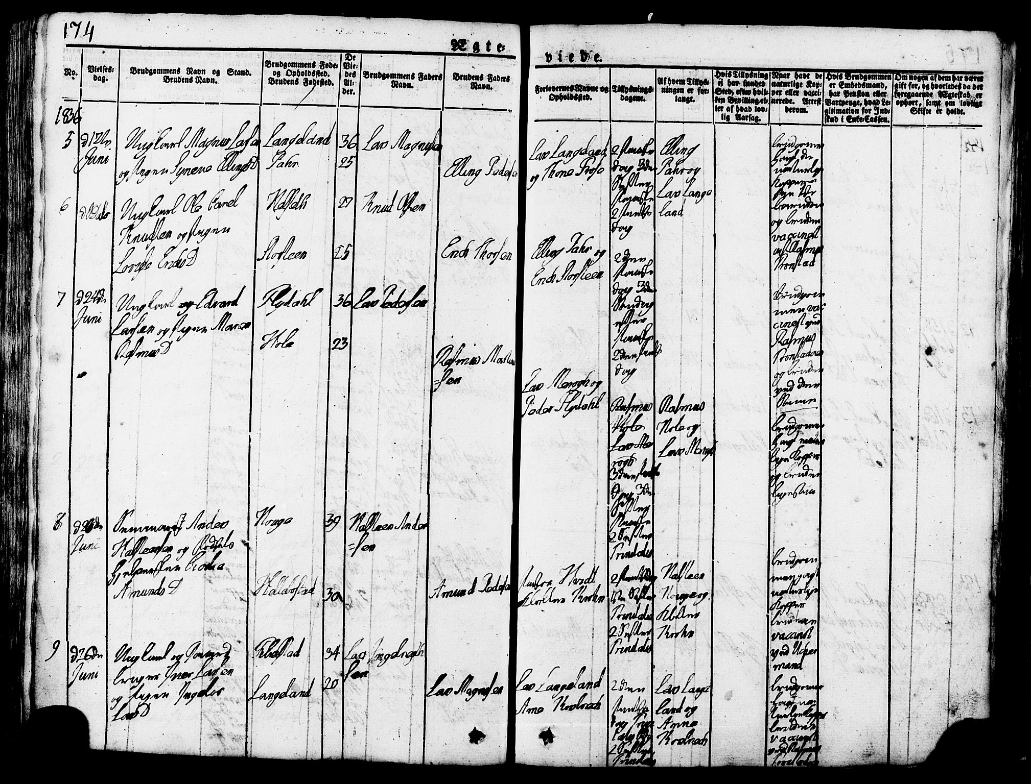 Ministerialprotokoller, klokkerbøker og fødselsregistre - Møre og Romsdal, AV/SAT-A-1454/517/L0221: Parish register (official) no. 517A01, 1827-1858, p. 174