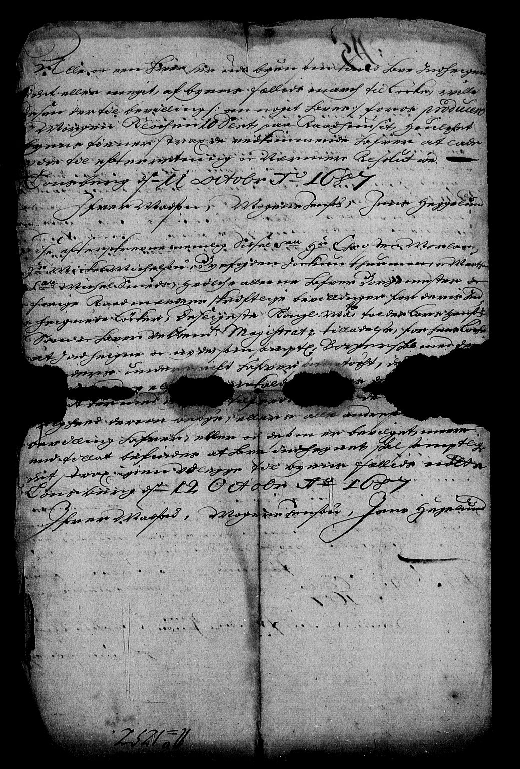 Stattholderembetet 1572-1771, RA/EA-2870/Af/L0002: Avskrifter av vedlegg til originale supplikker, nummerert i samsvar med supplikkbøkene, 1687-1689, p. 46