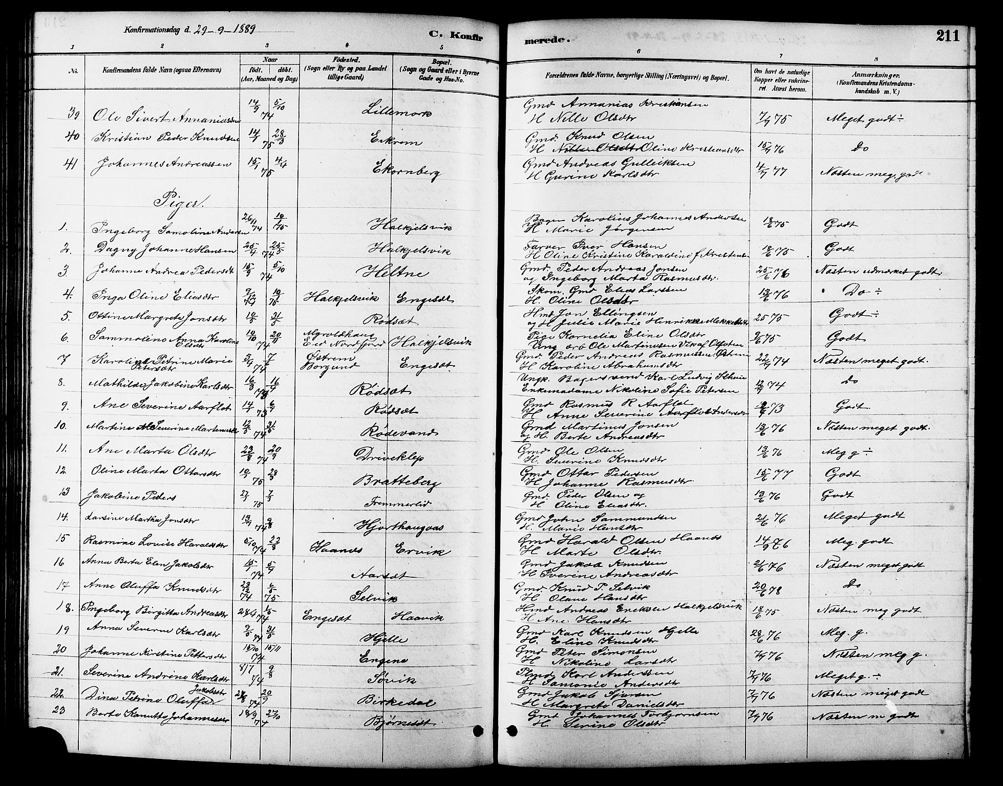 Ministerialprotokoller, klokkerbøker og fødselsregistre - Møre og Romsdal, AV/SAT-A-1454/511/L0158: Parish register (copy) no. 511C04, 1884-1903, p. 211