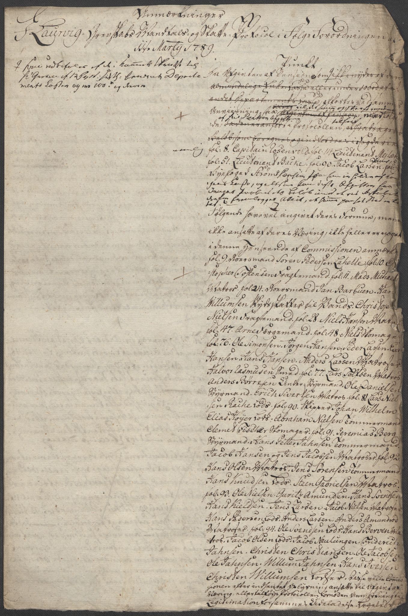 Rentekammeret inntil 1814, Reviderte regnskaper, Mindre regnskaper, RA/EA-4068/Rf/Rfe/L0021: Larvik grevskap, Lista fogderi, 1789, p. 23