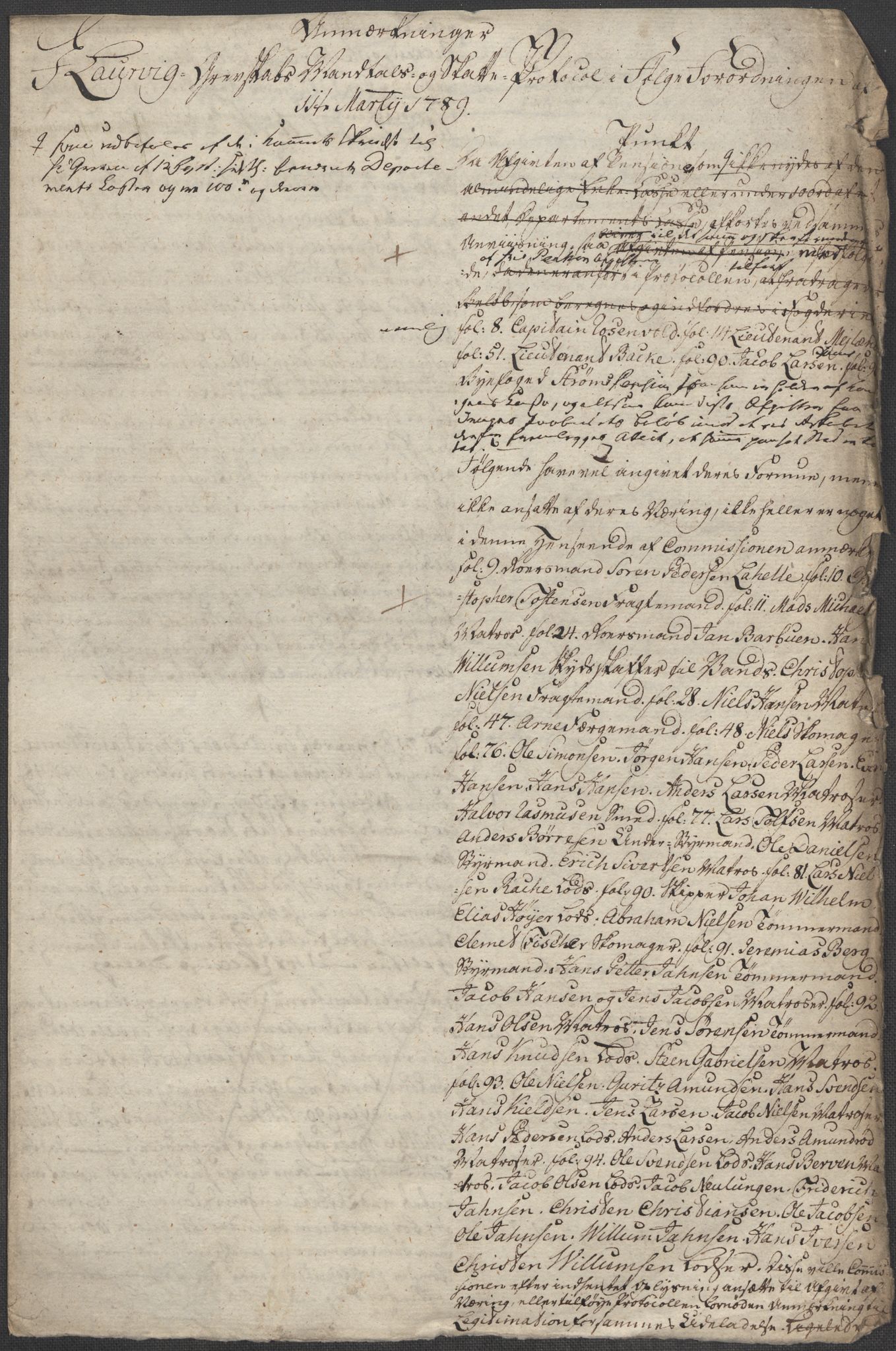 Rentekammeret inntil 1814, Reviderte regnskaper, Mindre regnskaper, AV/RA-EA-4068/Rf/Rfe/L0021: Larvik grevskap, Lista fogderi, 1789, p. 23