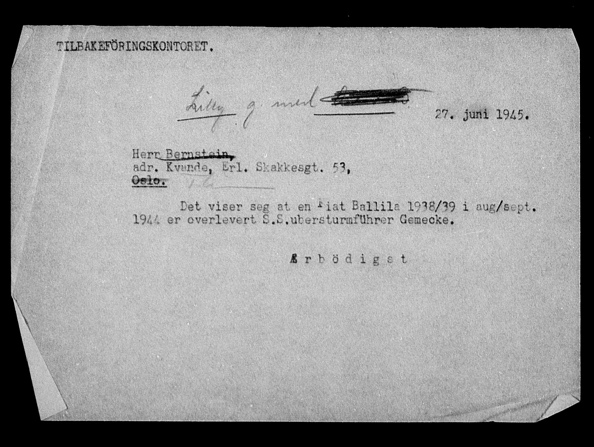 Justisdepartementet, Tilbakeføringskontoret for inndratte formuer, AV/RA-S-1564/H/Hc/Hcb/L0910: --, 1945-1947, p. 244