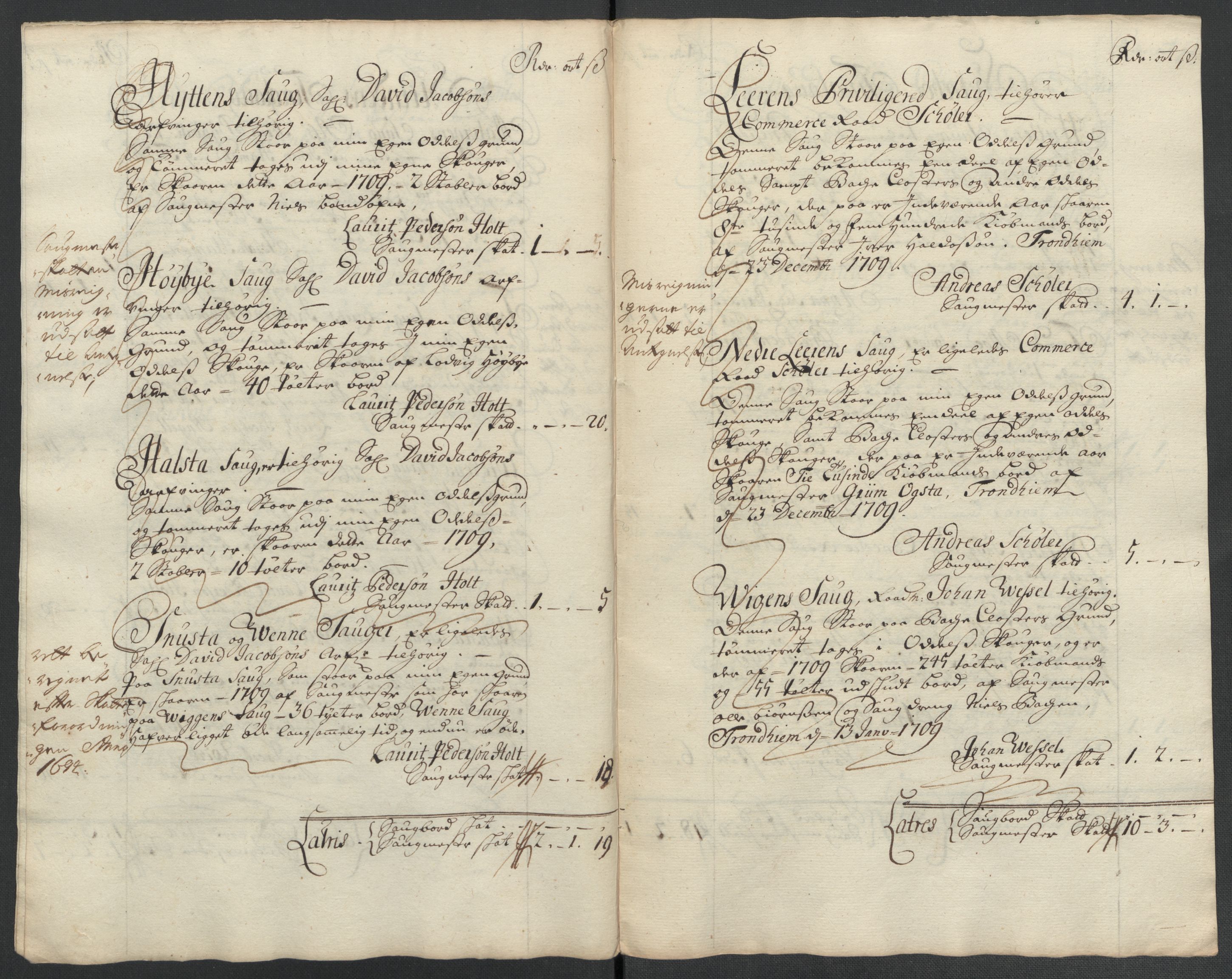 Rentekammeret inntil 1814, Reviderte regnskaper, Fogderegnskap, RA/EA-4092/R61/L4111: Fogderegnskap Strinda og Selbu, 1709-1710, p. 91