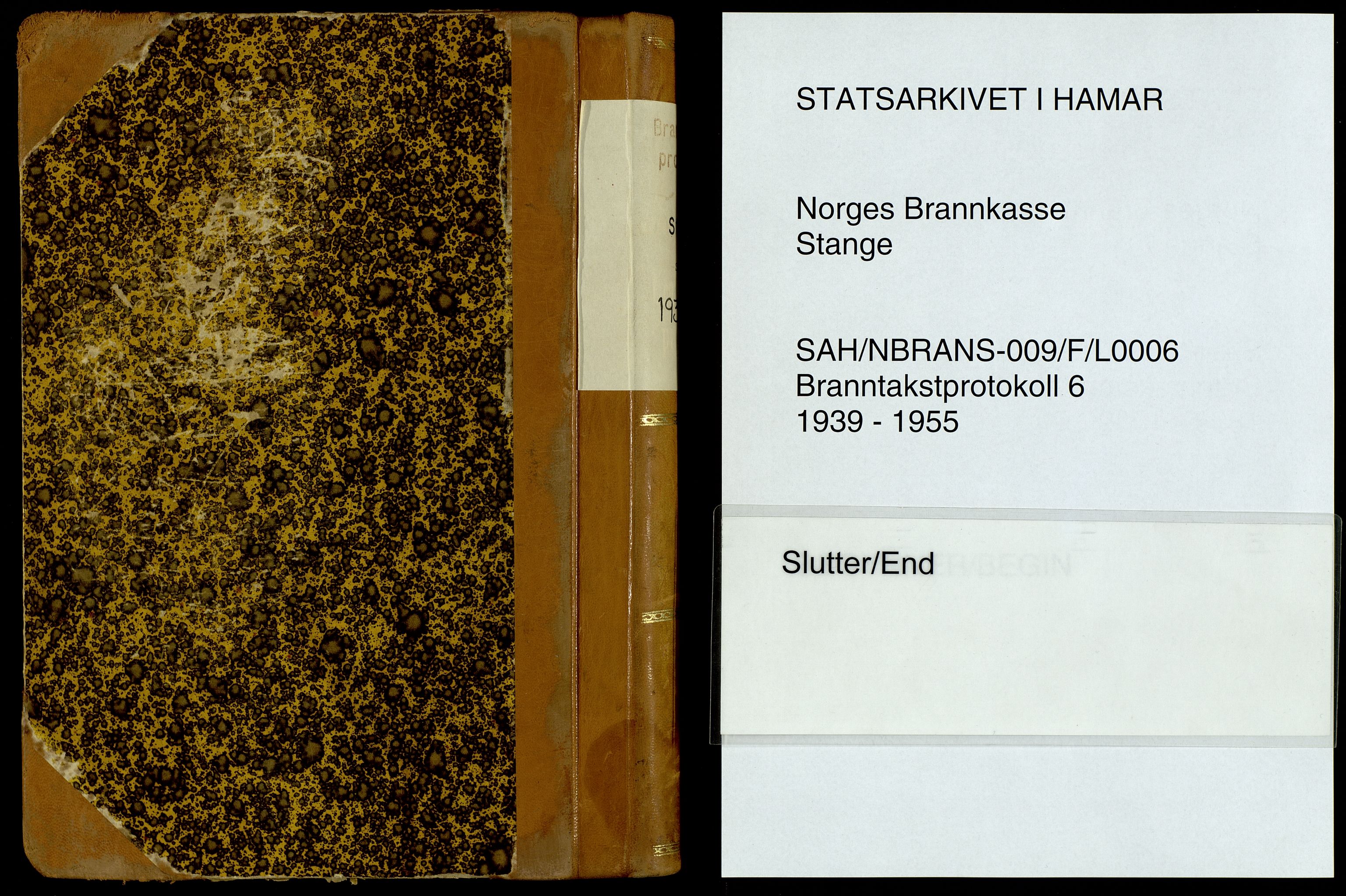 Norges Brannkasse, Stange, SAH/NBRANS-009/F/L0006: Branntakstprotokoll, 1939-1955