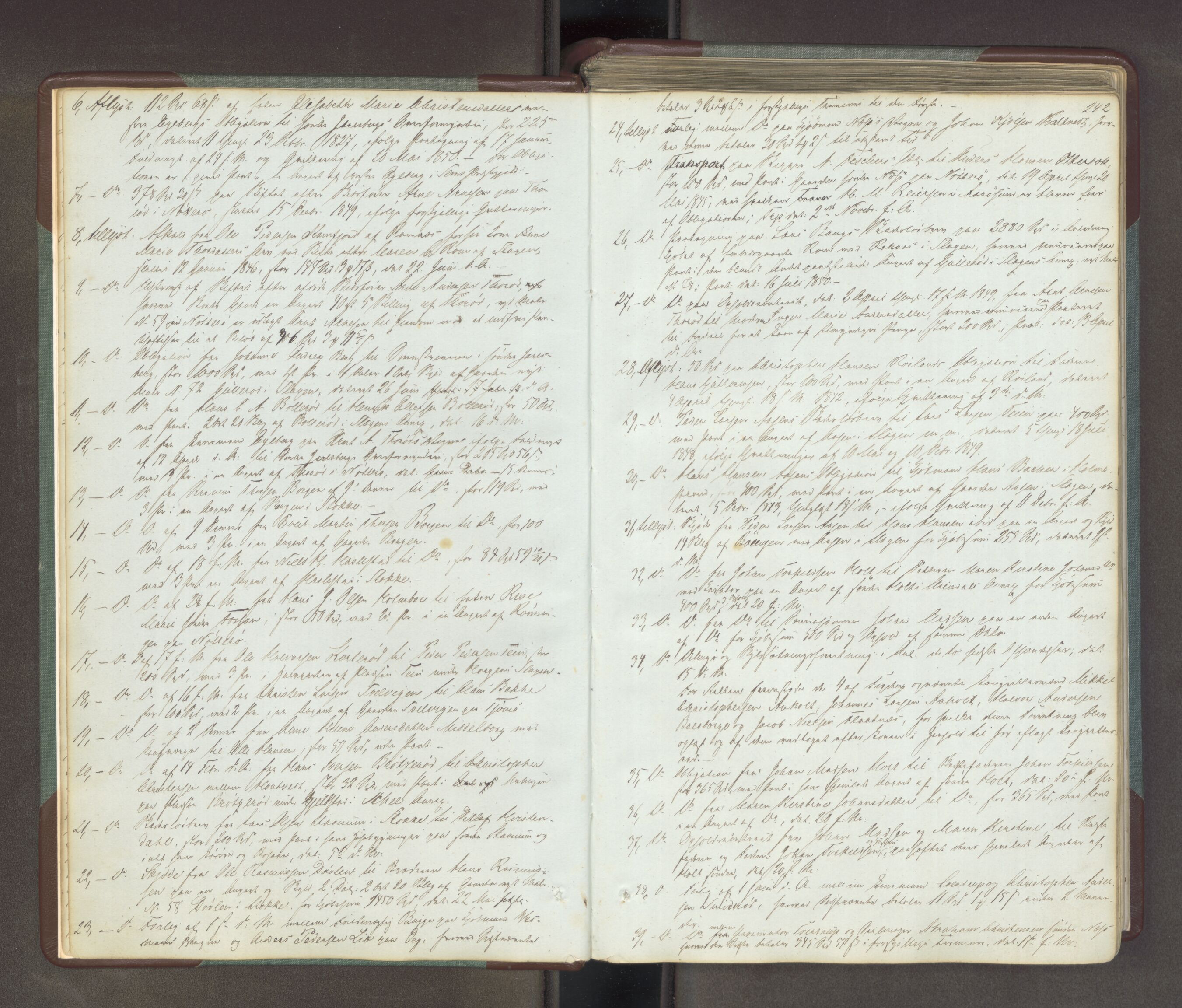 Søndre Jarlsberg sorenskriveri, AV/SAKO-A-129/F/Fa/L0034B: Tingbok, 1850-1856, p. 241b-242a