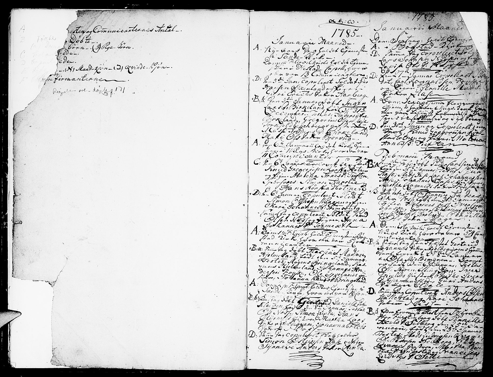 Gaular sokneprestembete, SAB/A-80001/H/Haa: Parish register (official) no. A 2, 1785-1821